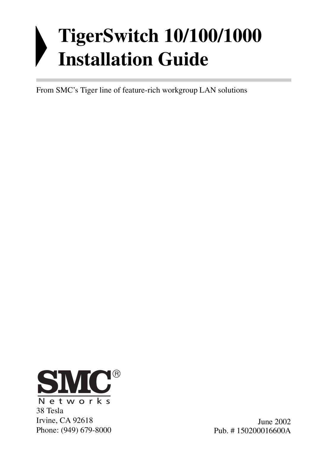 SMC Networks SMC8624T manual TigerSwitch 10/100/1000 Installation Guide 