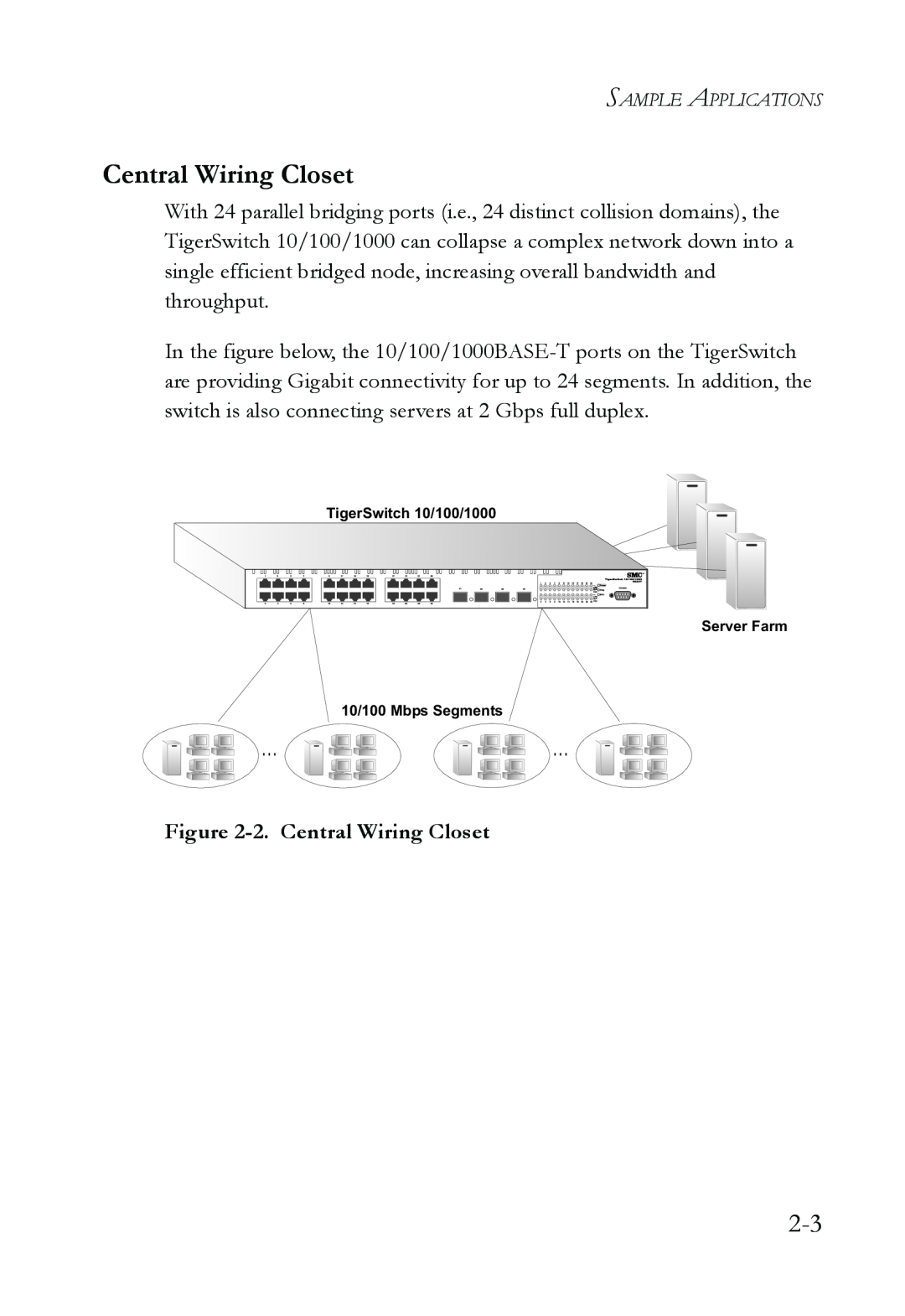 SMC Networks SMC8624T manual 2. Central Wiring Closet 