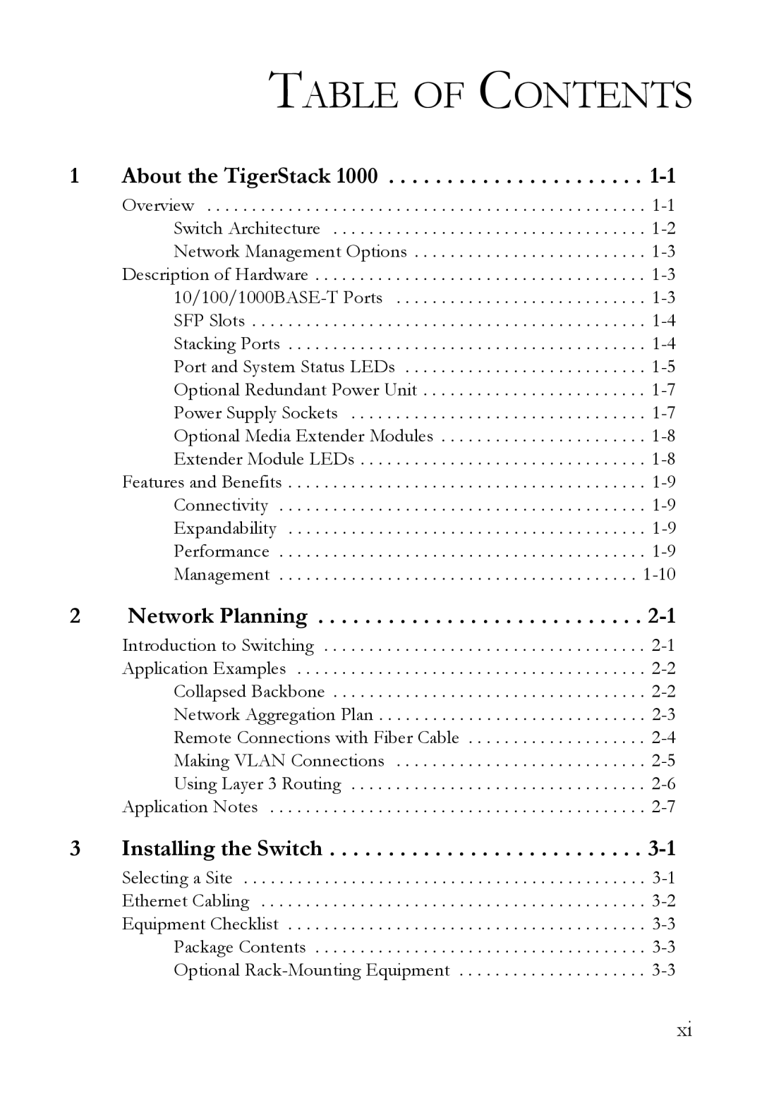 SMC Networks SMC8748ML3, SMC8724ML3 manual Table of Contents 