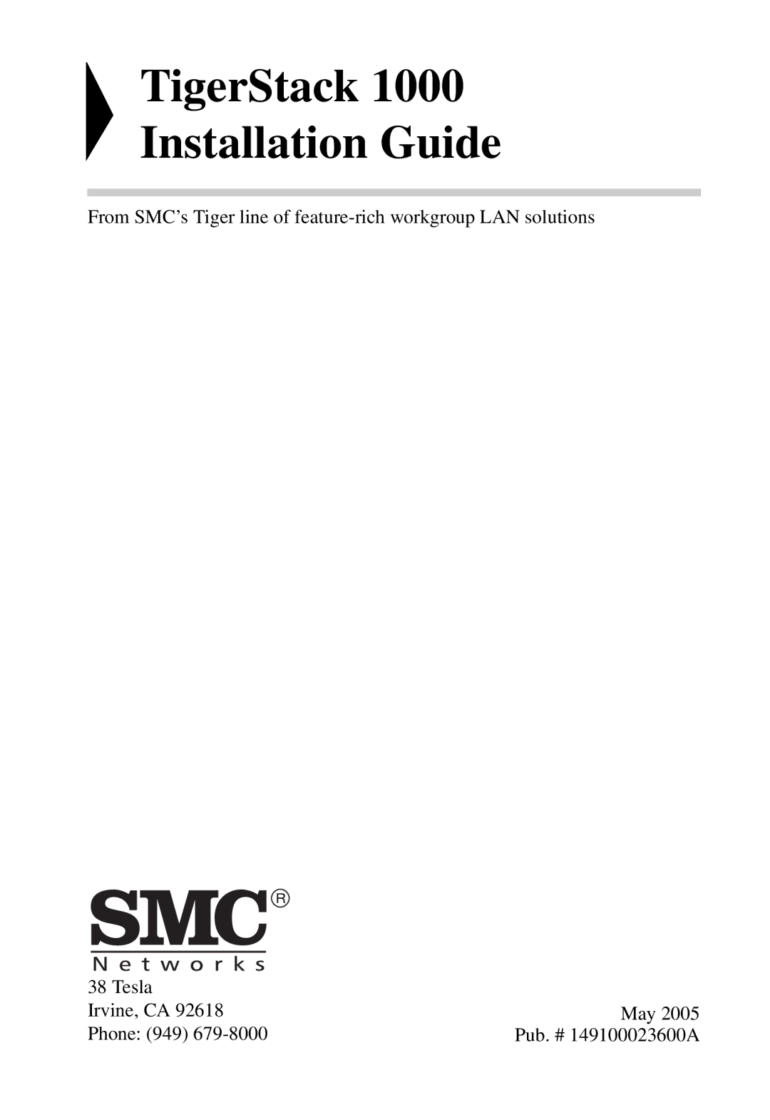 SMC Networks SMC8748ML3, SMC8724ML3 manual TigerStack Installation Guide 