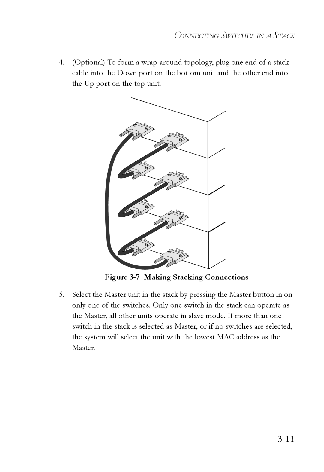 SMC Networks SMC8748ML3, SMC8724ML3 manual Making Stacking Connections 