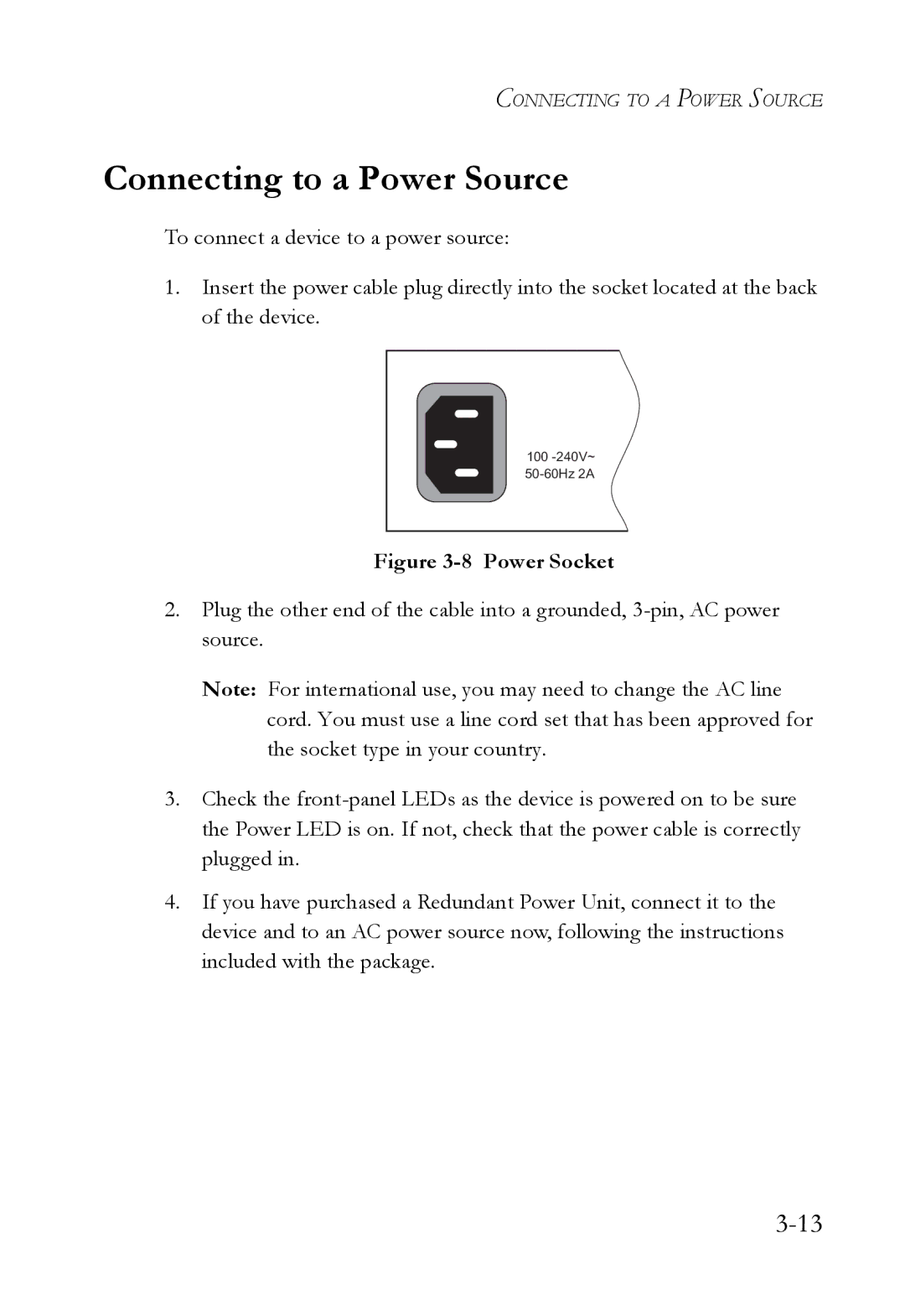 SMC Networks SMC8748ML3, SMC8724ML3 manual Connecting to a Power Source, Power Socket 