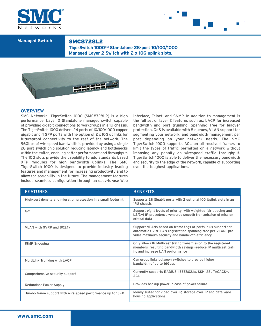 SMC Networks SMC8728L2 manual 