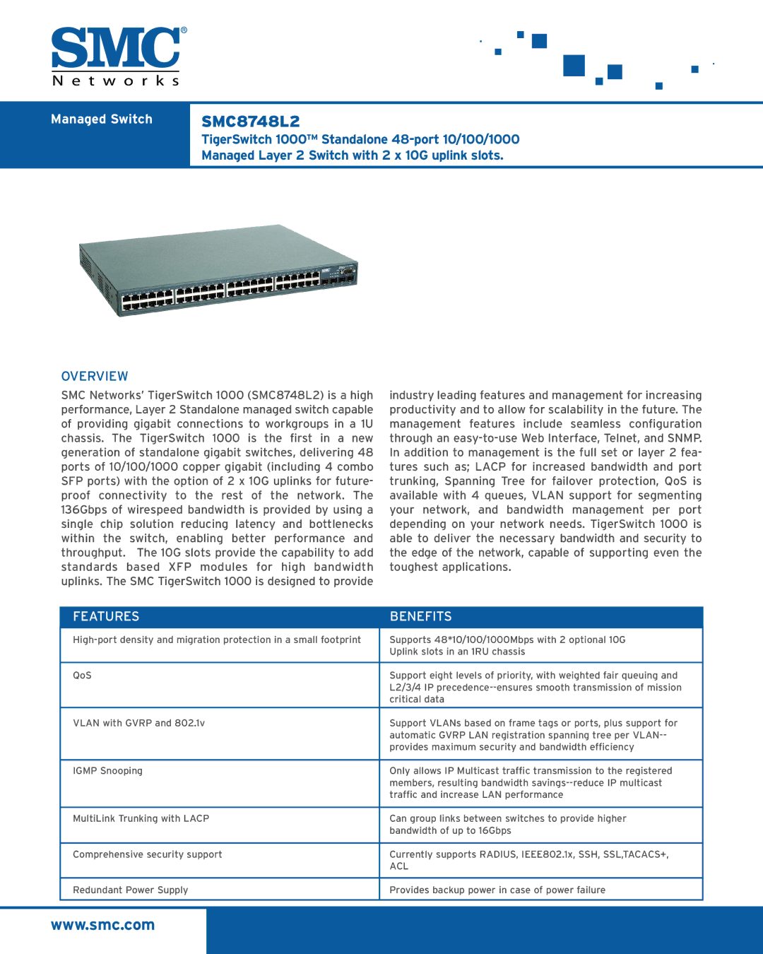 SMC Networks SMC8748L2 manual 