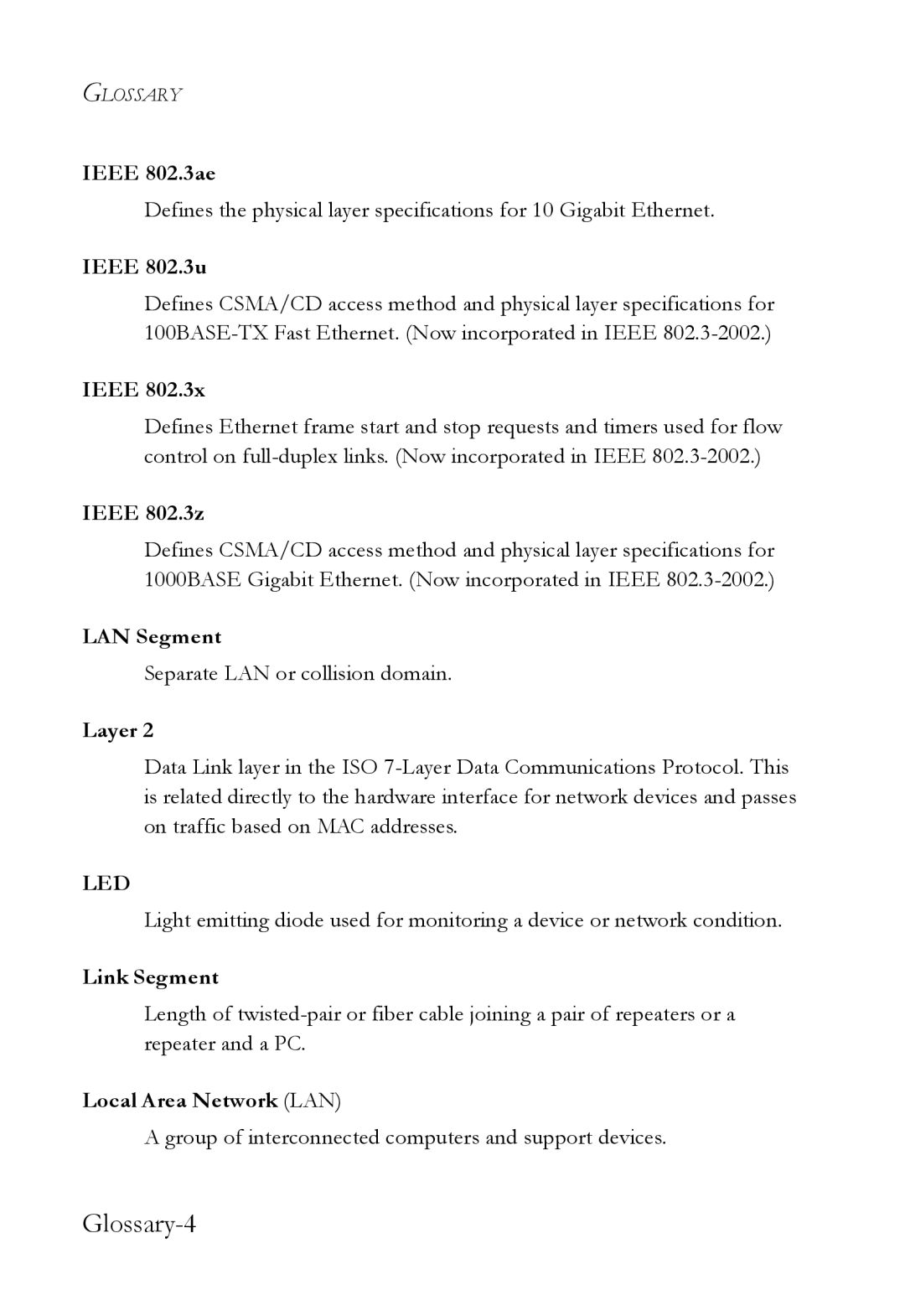 SMC Networks SMC8848M manual Glossary-4 