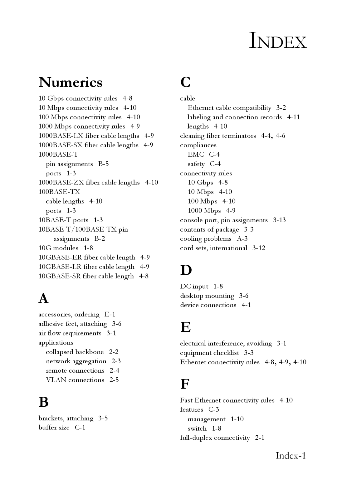 SMC Networks SMC8848M manual Index-1 