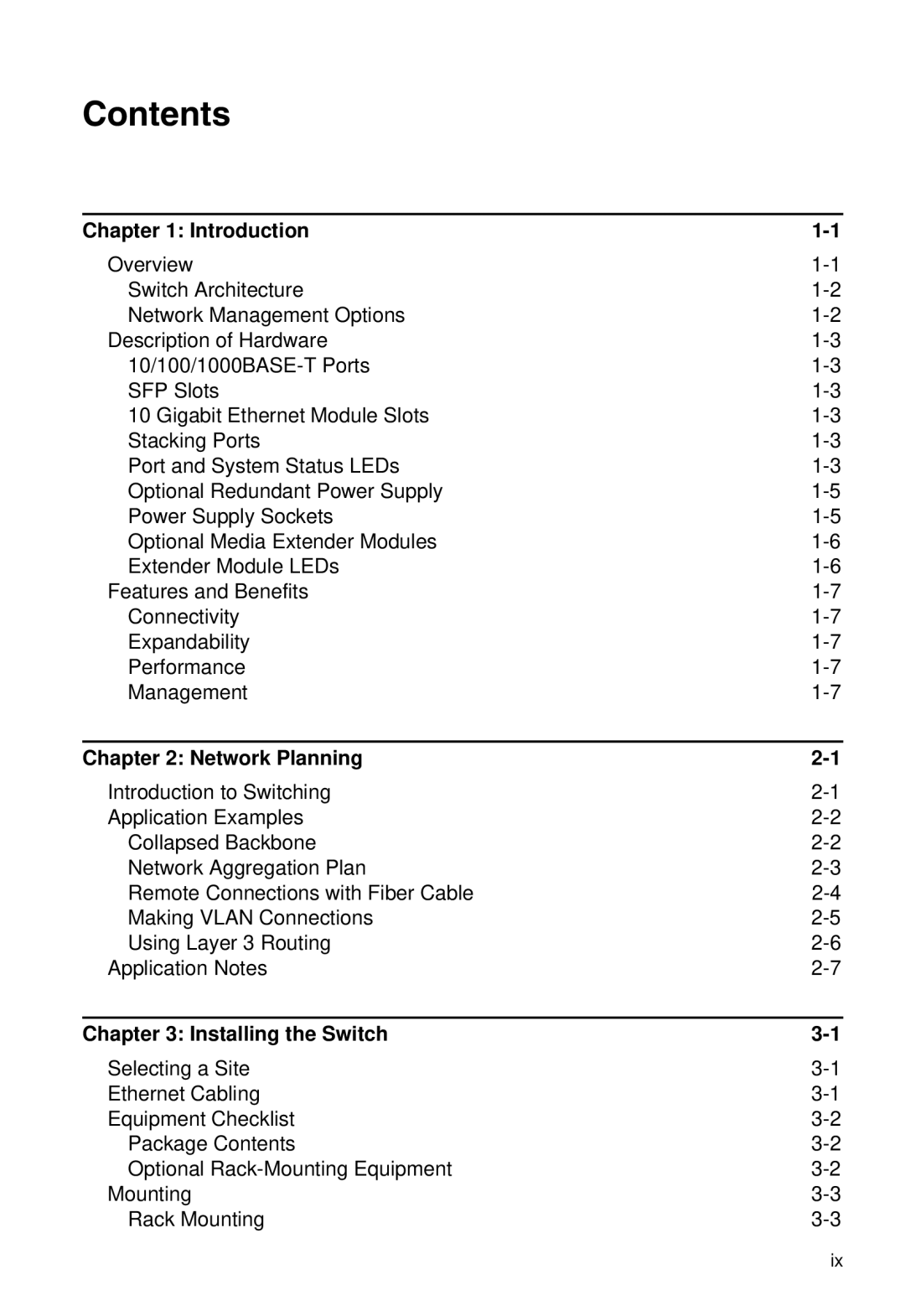 SMC Networks SMC8950EM, SMC8926EM manual Contents 