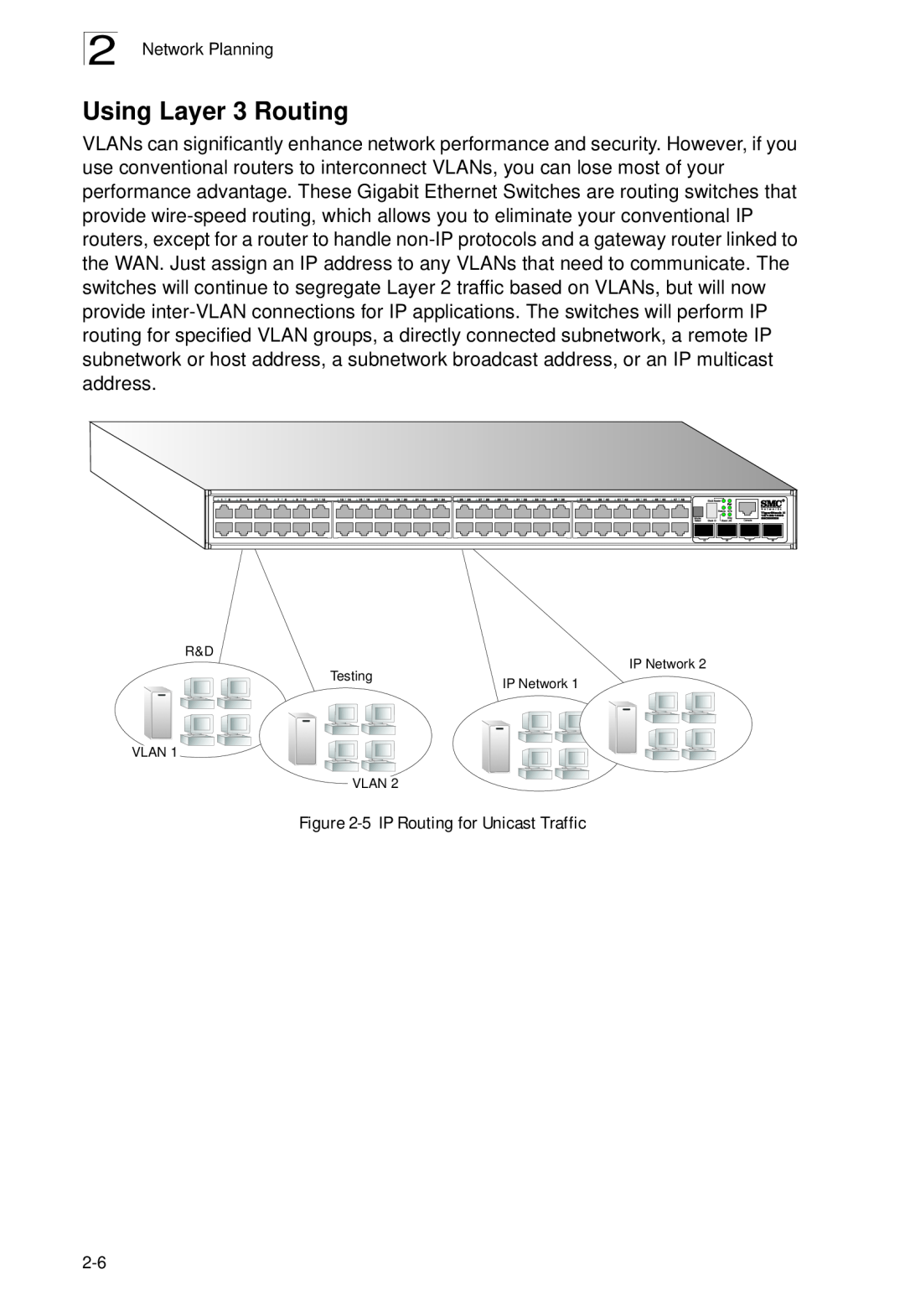 SMC Networks SMC8926EM, SMC8950EM manual Using Layer 3 Routing, 5 IP Routing for Unicast Traffic 