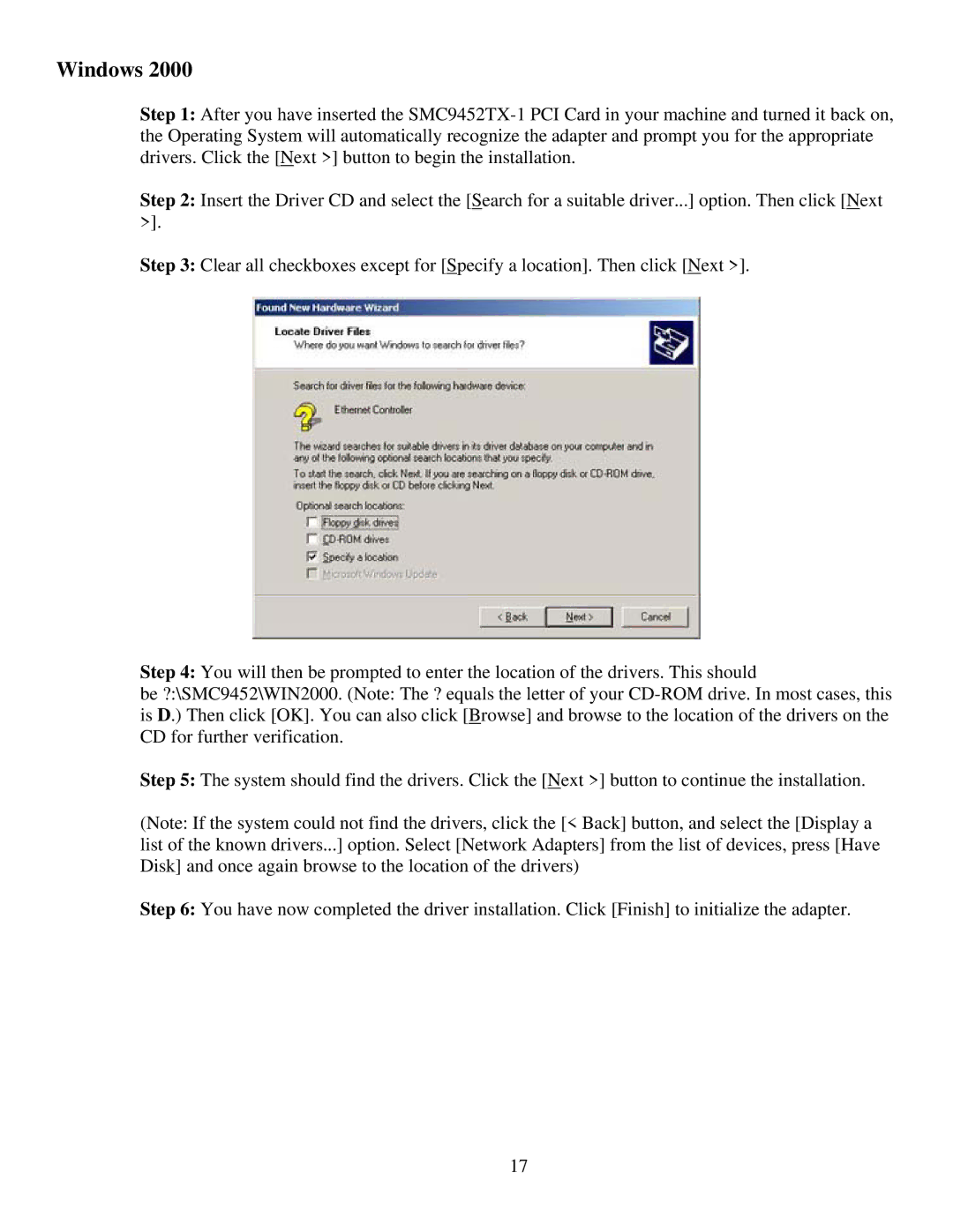 SMC Networks SMC9452TX-1 manual Windows 