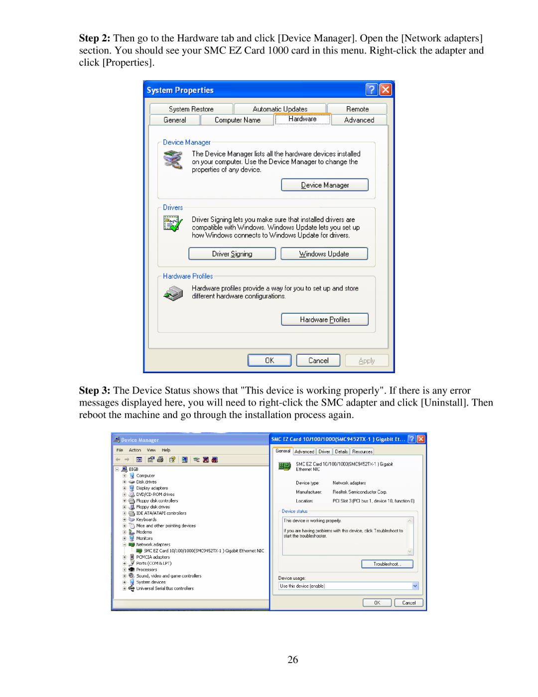 SMC Networks SMC9452TX-1 manual 