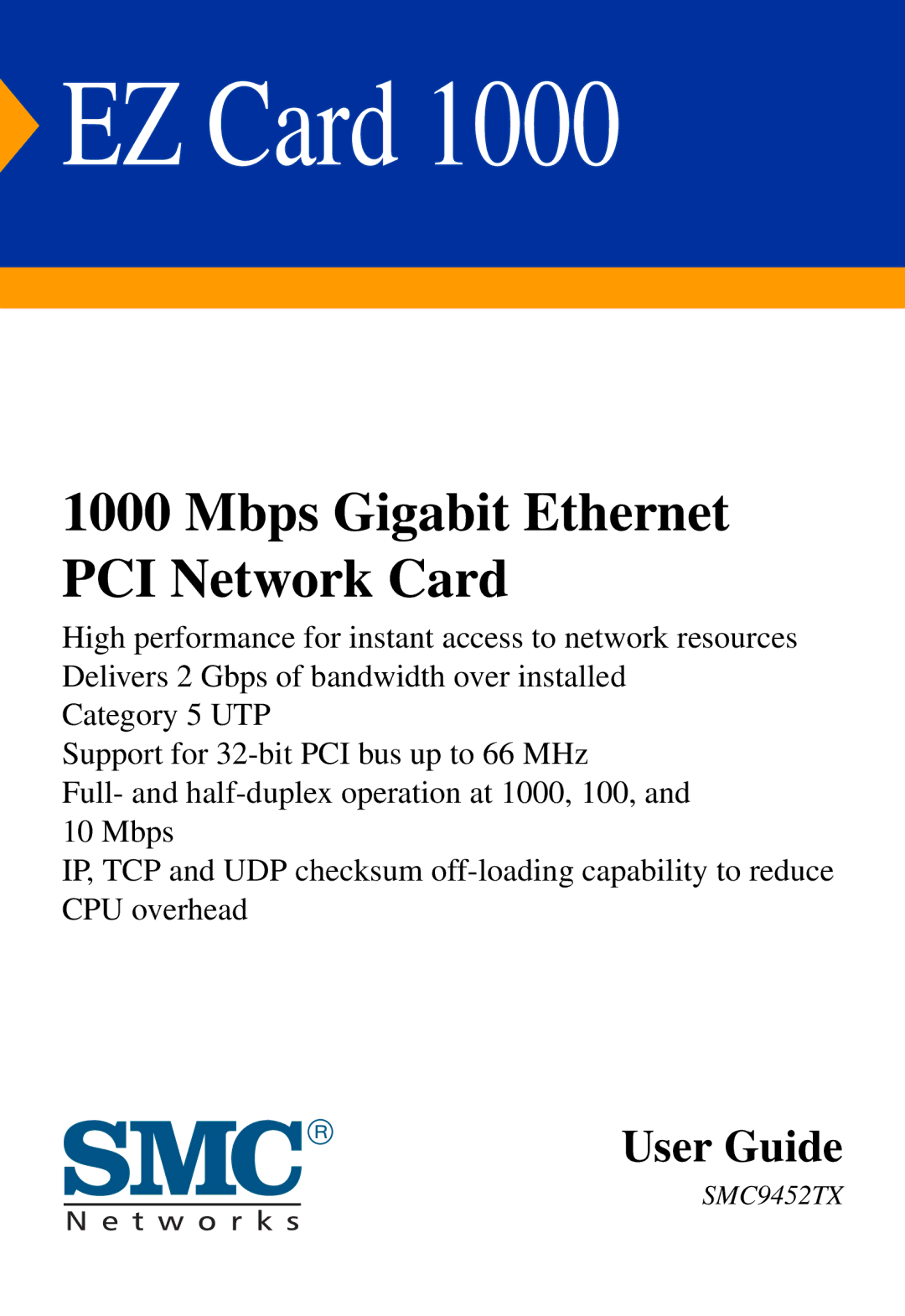 SMC Networks SMC9452TX manual EZ Card 