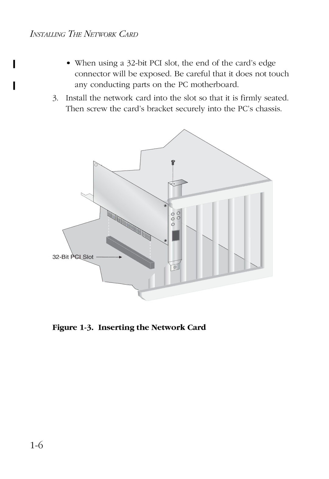 SMC Networks SMC9452TX manual Inserting the Network Card 