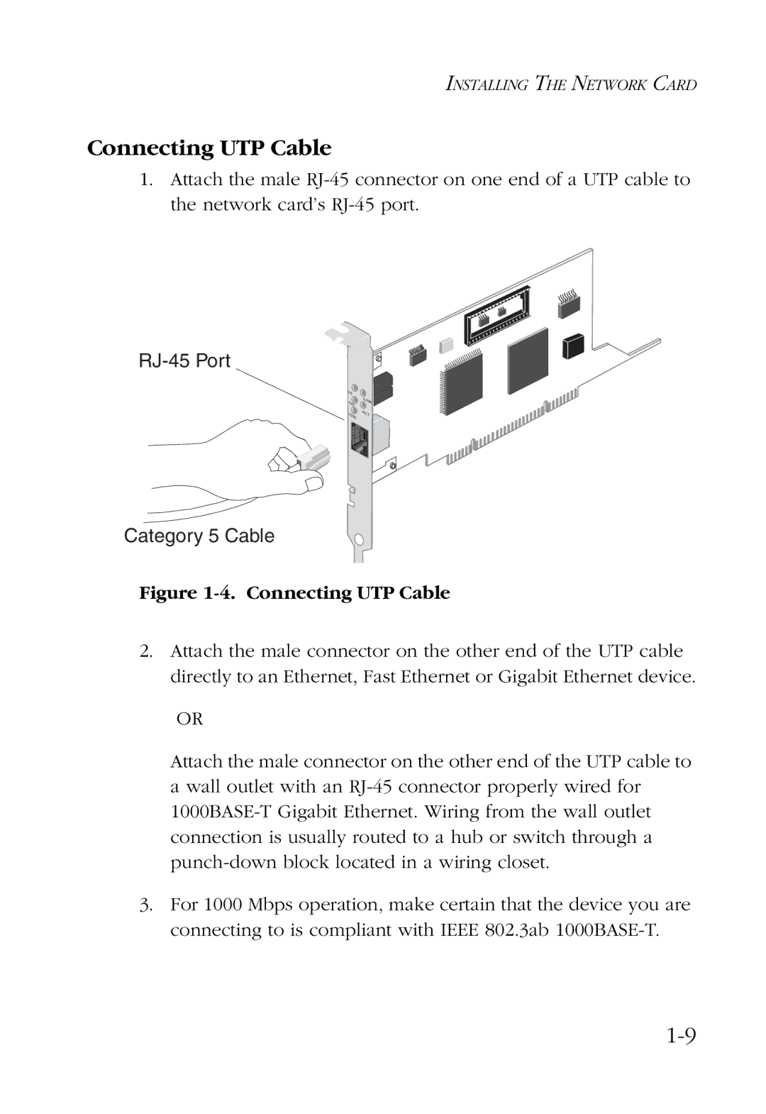 SMC Networks SMC9452TX manual Connecting UTP Cable 