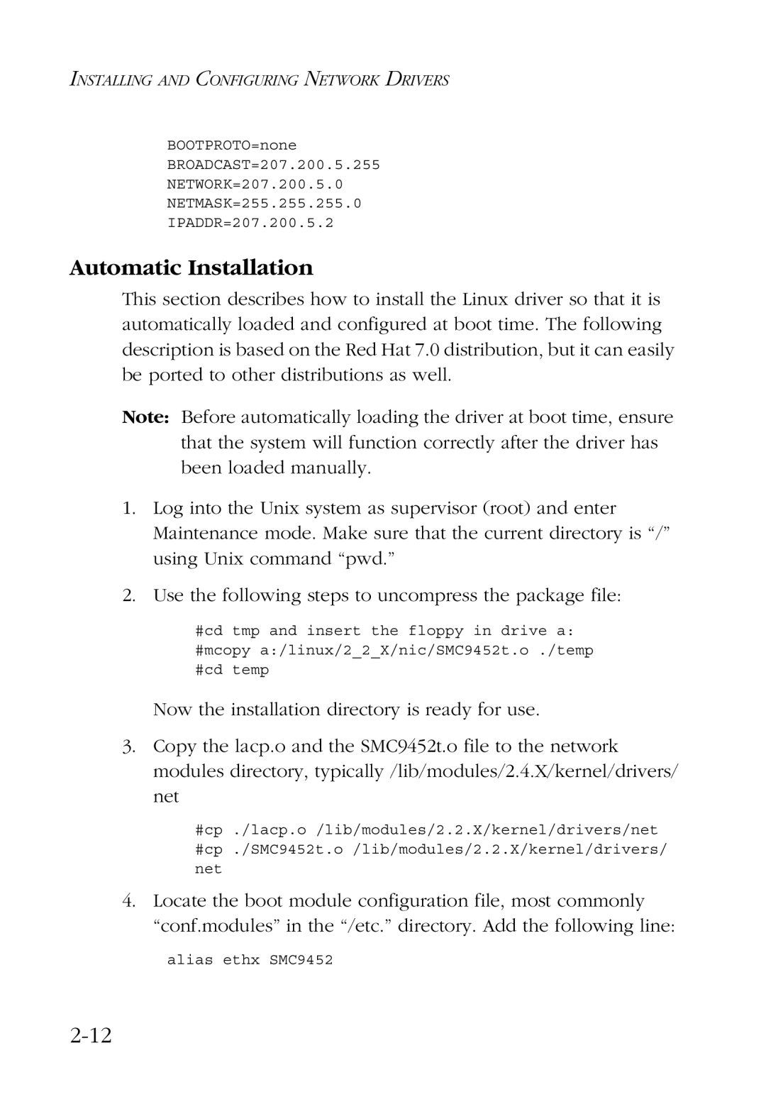 SMC Networks SMC9452TX manual Automatic Installation 