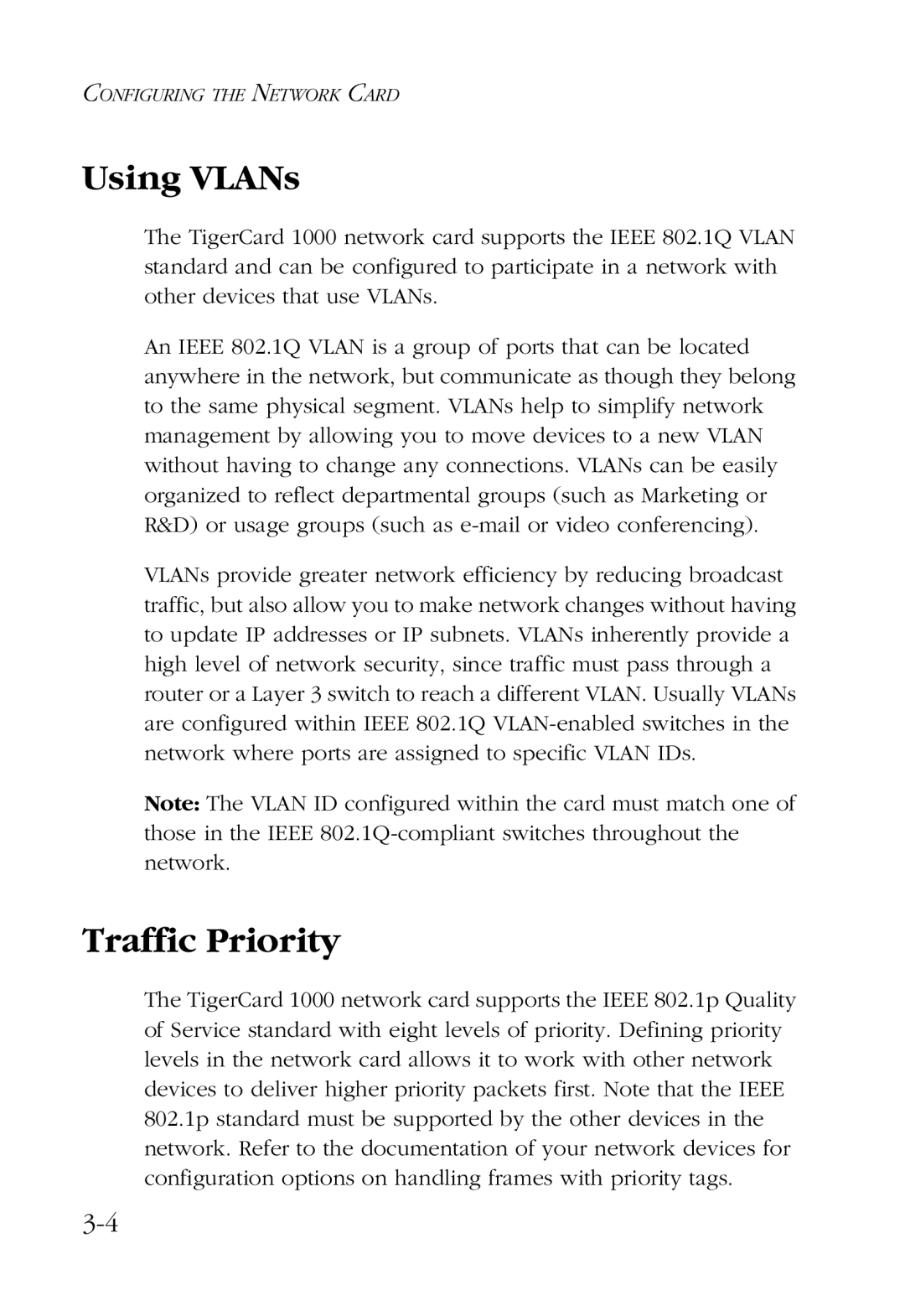 SMC Networks SMC9452TX manual Using VLANs, Traffic Priority 