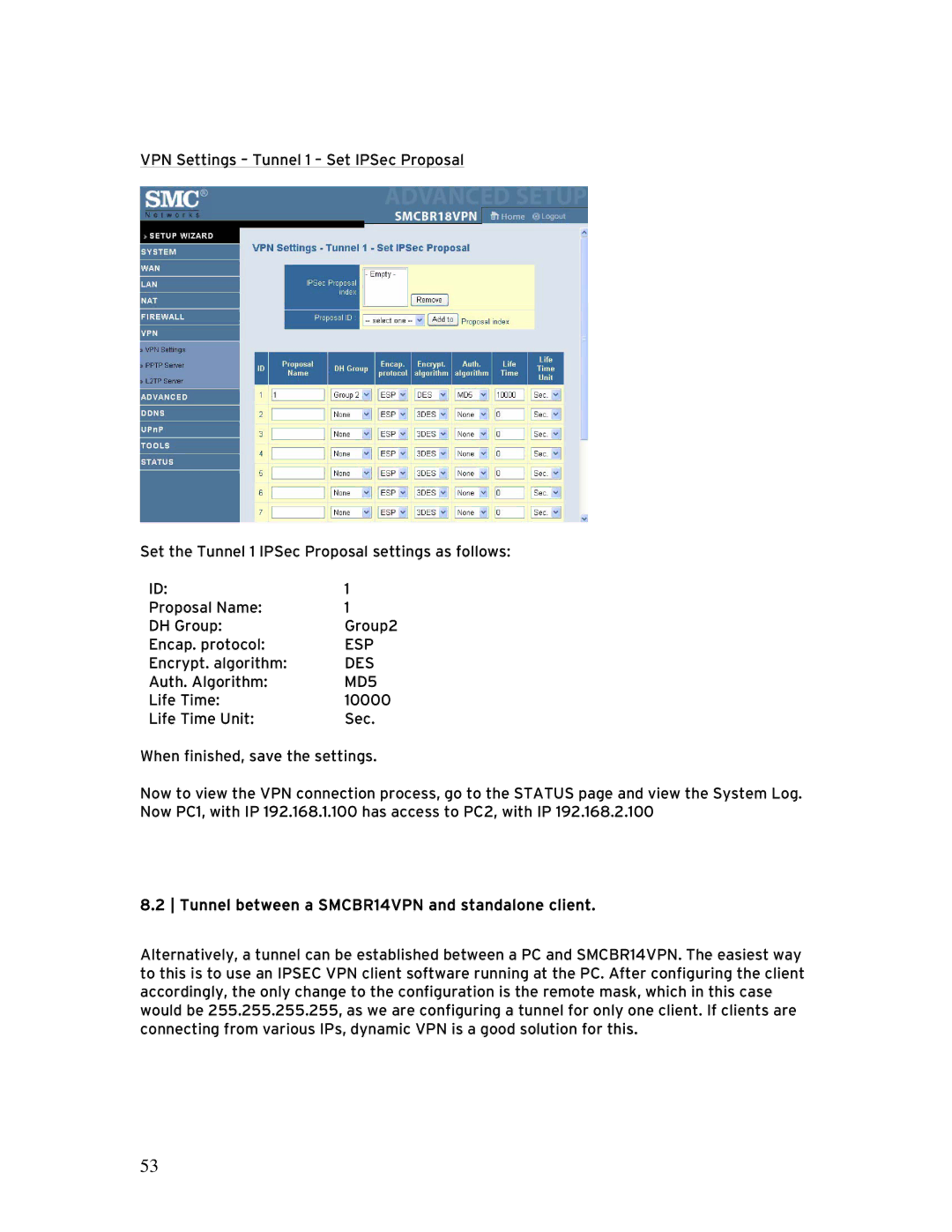 SMC Networks BR14VPN, SMCBR 18VPN manual Esp 