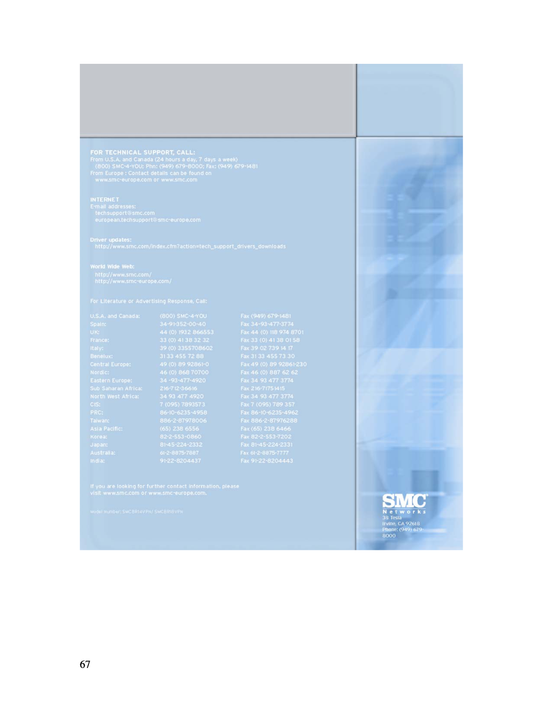 SMC Networks BR14VPN, SMCBR 18VPN manual 