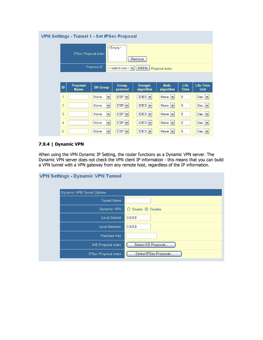 SMC Networks SMCBR18VPN manual Dynamic VPN 