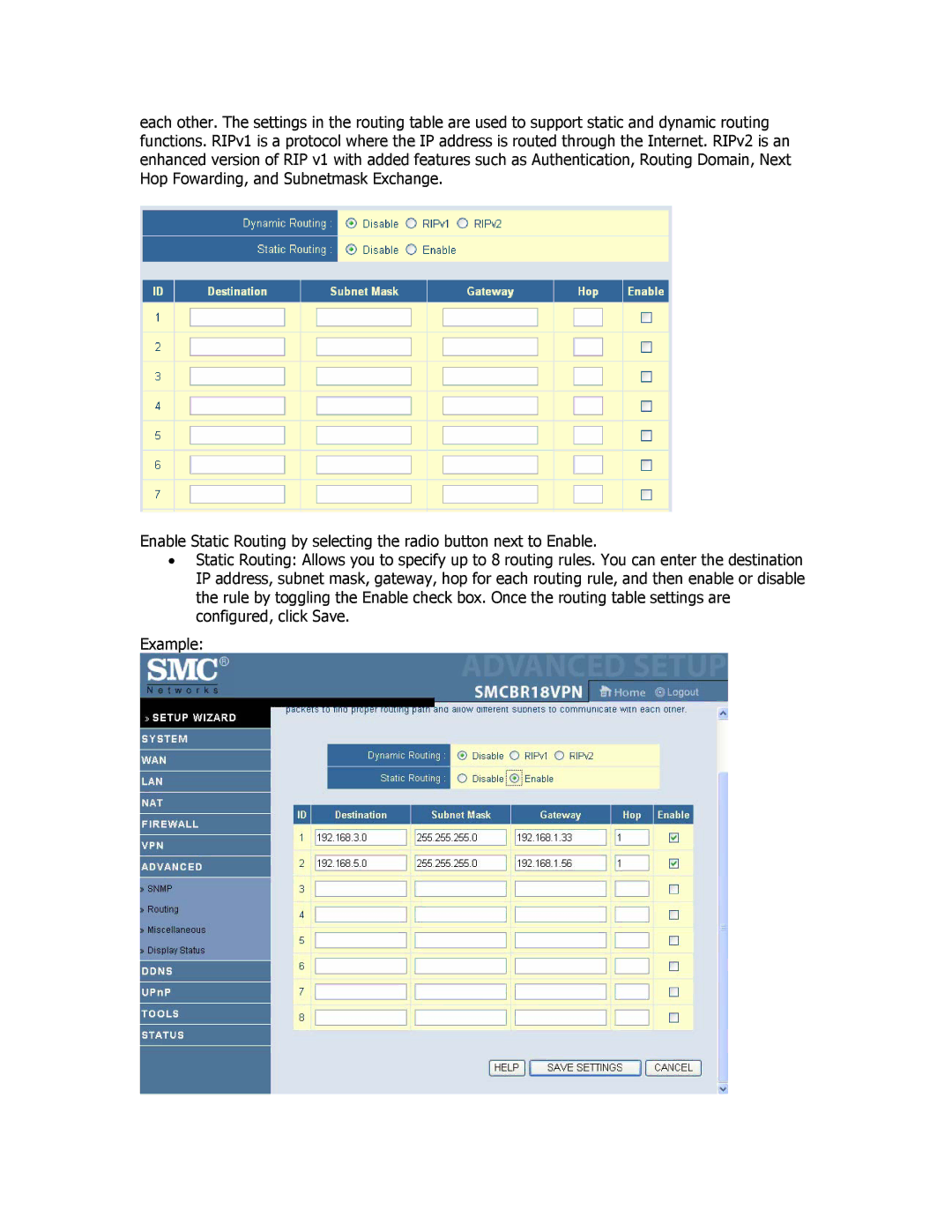 SMC Networks SMCBR18VPN manual 