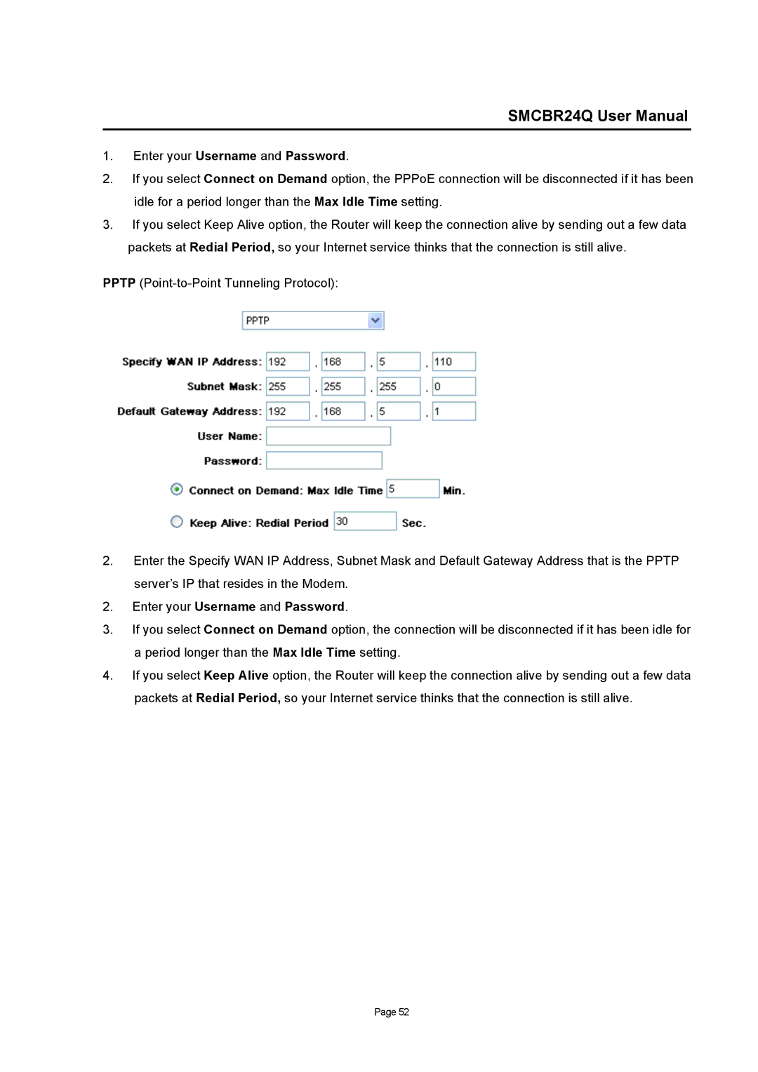 SMC Networks SMCBR24Q user manual Enter your Username and Password 