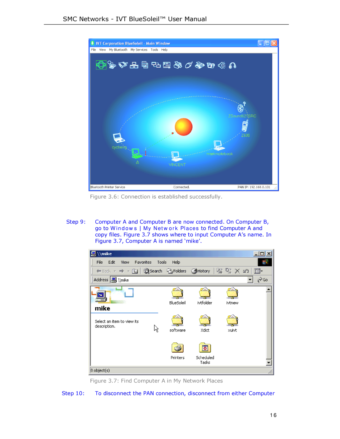 SMC Networks SMCBT-EDR manual Connection is established successfully 