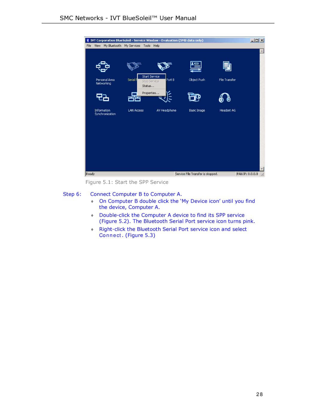 SMC Networks SMCBT-EDR manual Start the SPP Service 