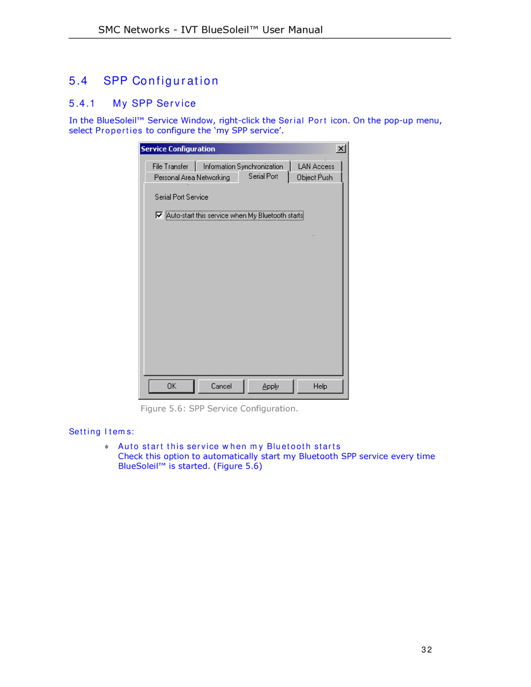 SMC Networks SMCBT-EDR manual SPP Configuration, My SPP Service 