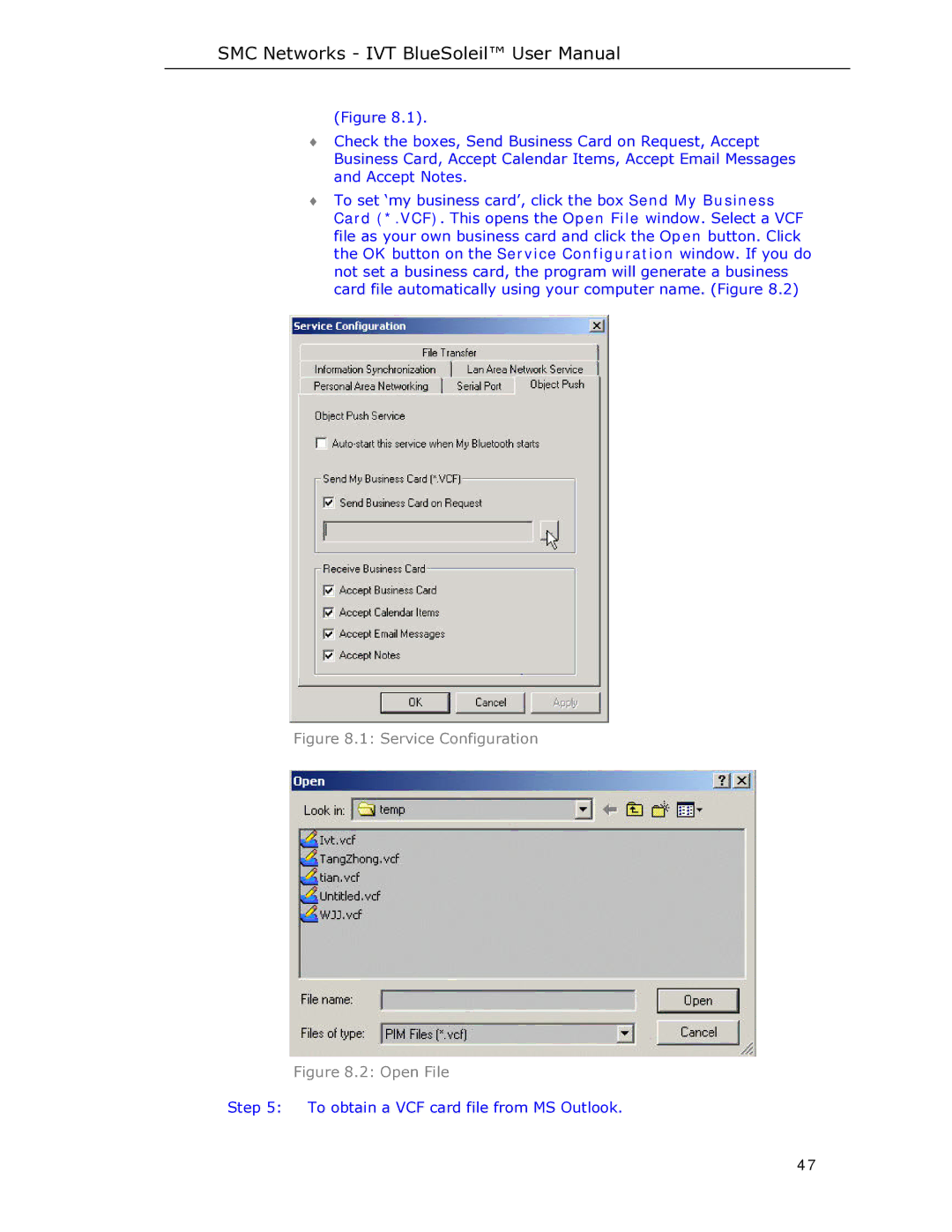 SMC Networks SMCBT-EDR manual Service Configuration 