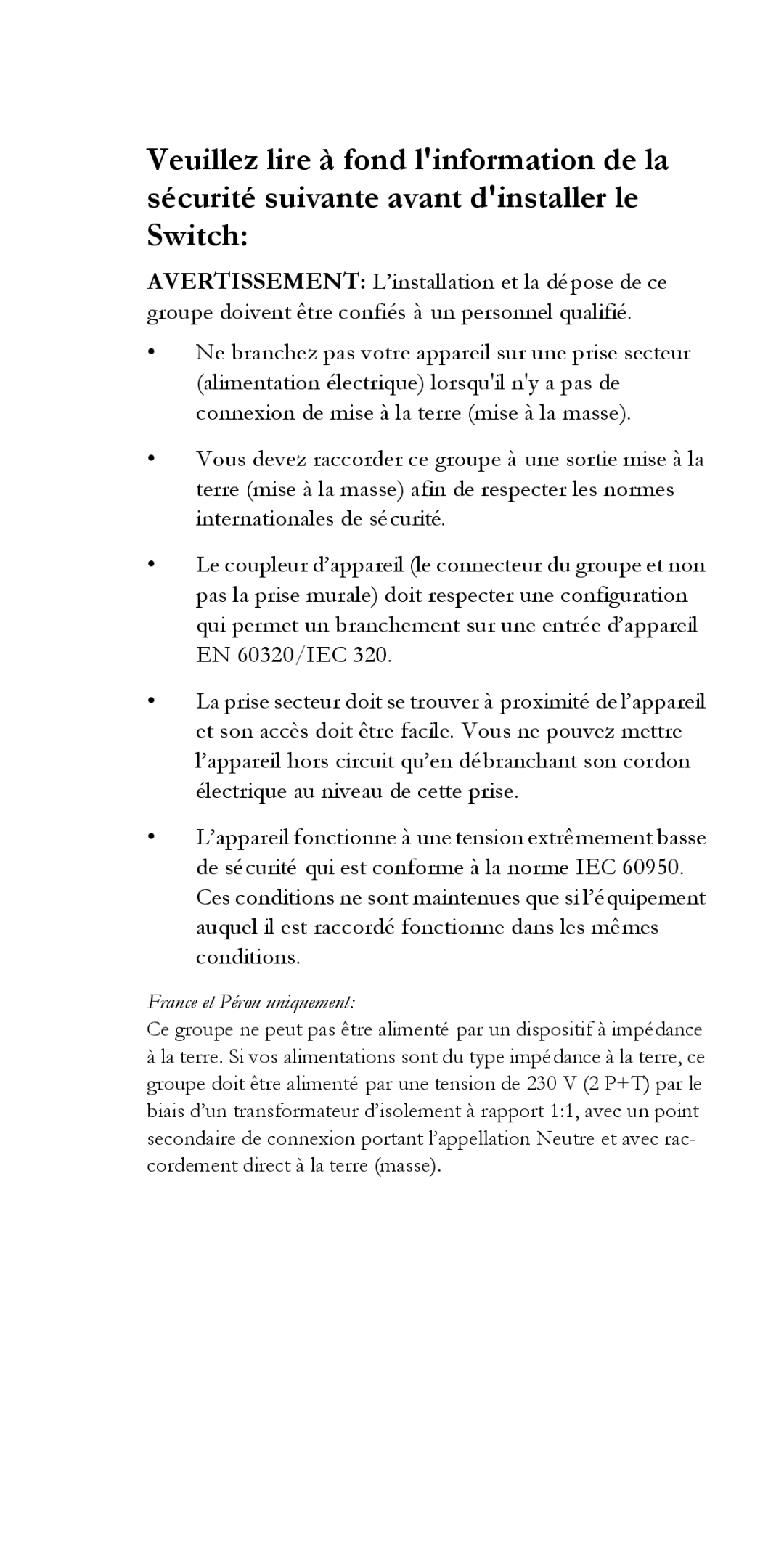 SMC Networks SMCG55 manual France et Pérou uniquement 