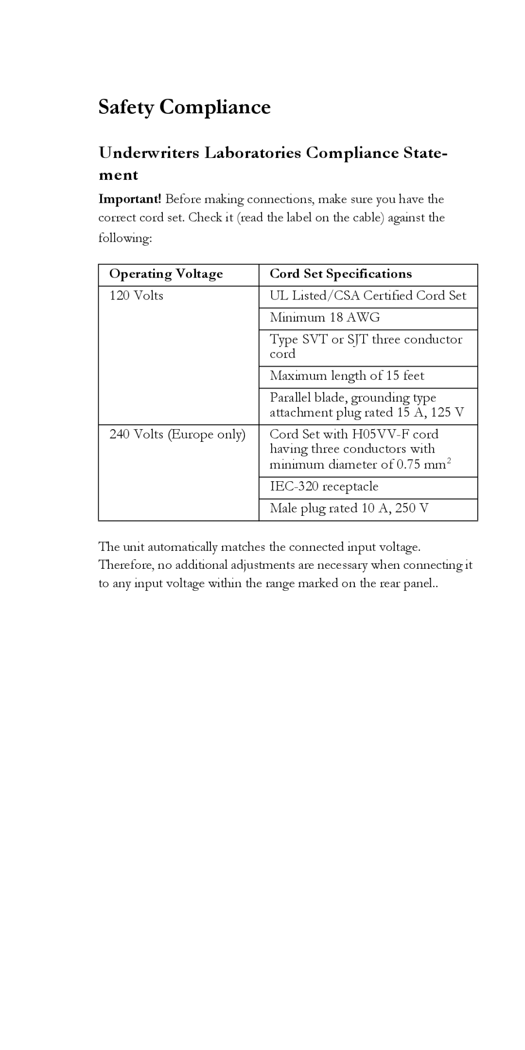 SMC Networks SMCG55 manual Safety Compliance, Underwriters Laboratories Compliance State- ment 