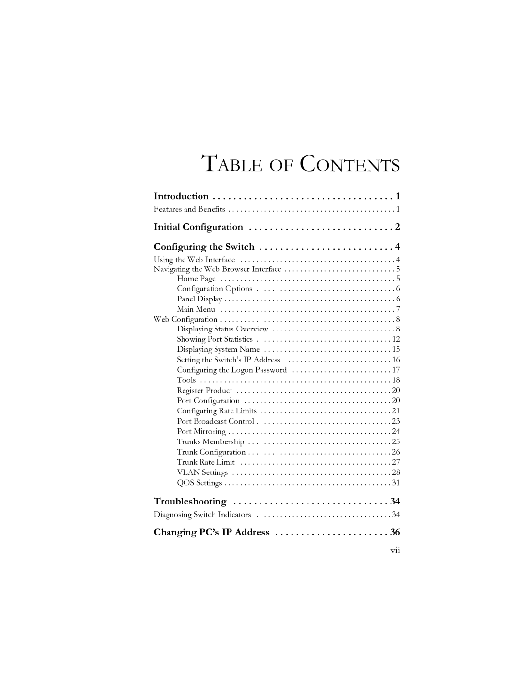 SMC Networks SMCGS24-Smart, SMCGS16-Smart manual Table of Contents 