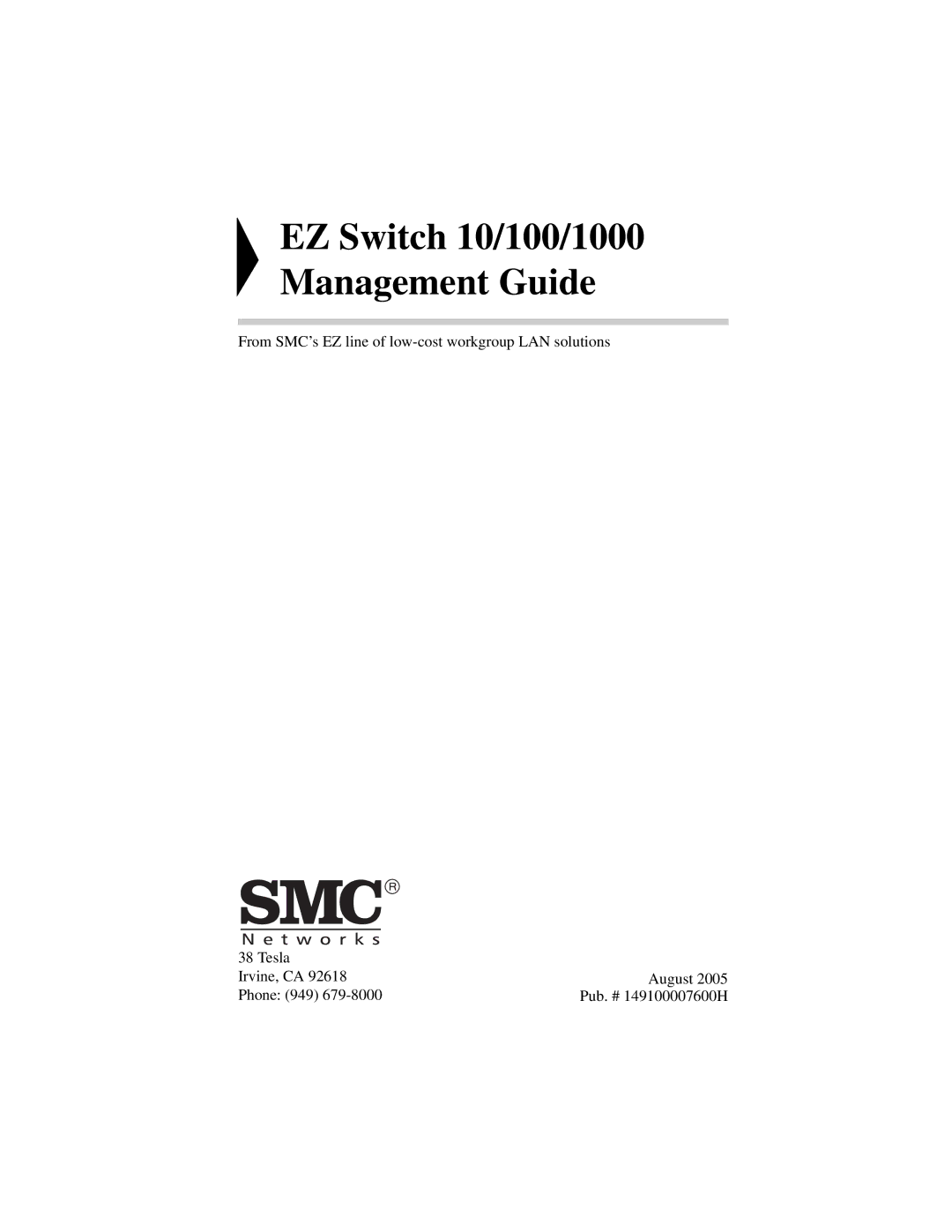 SMC Networks SMCGS24-Smart, SMCGS16-Smart manual EZ Switch 10/100/1000 Management Guide 