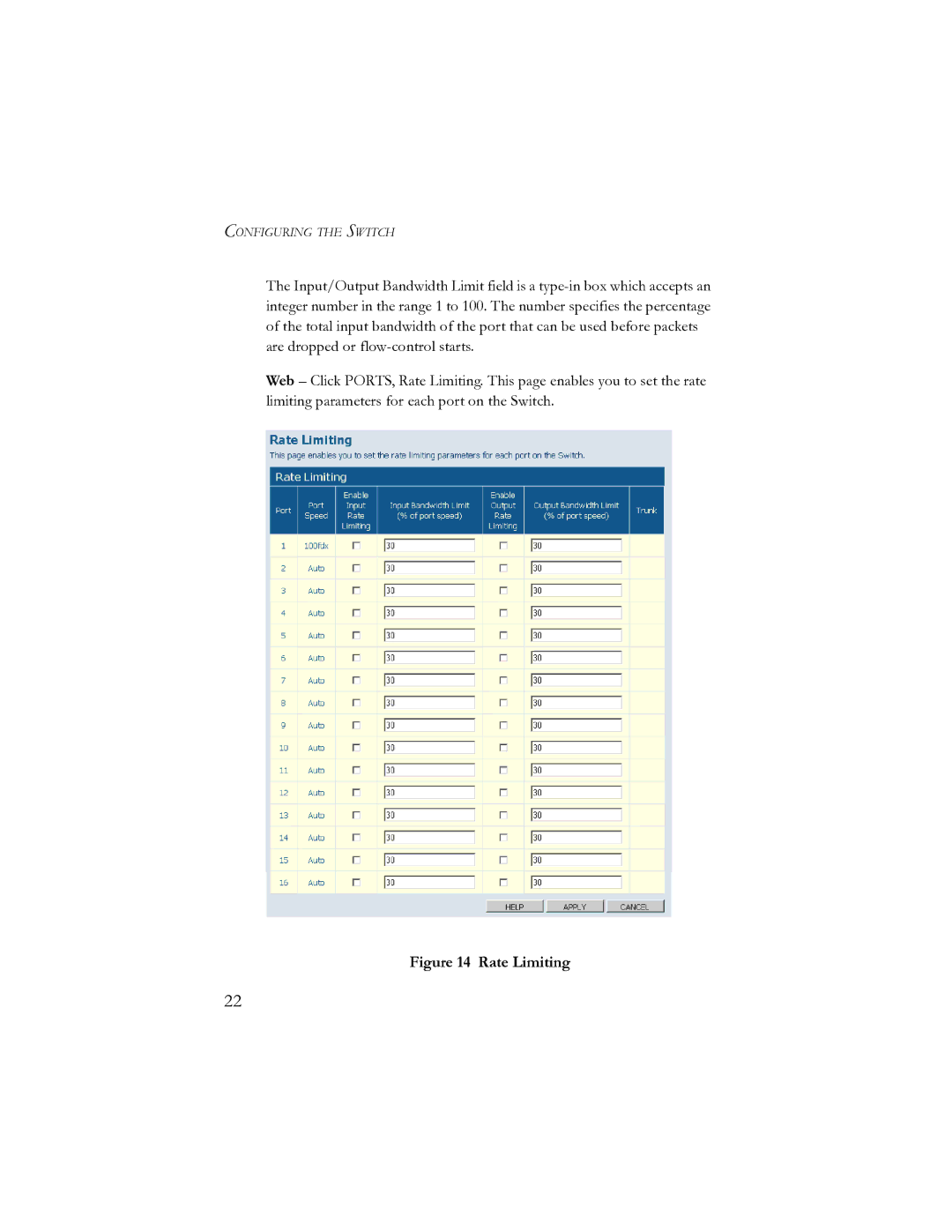 SMC Networks SMCGS16-Smart, SMCGS24-Smart manual Rate Limiting 