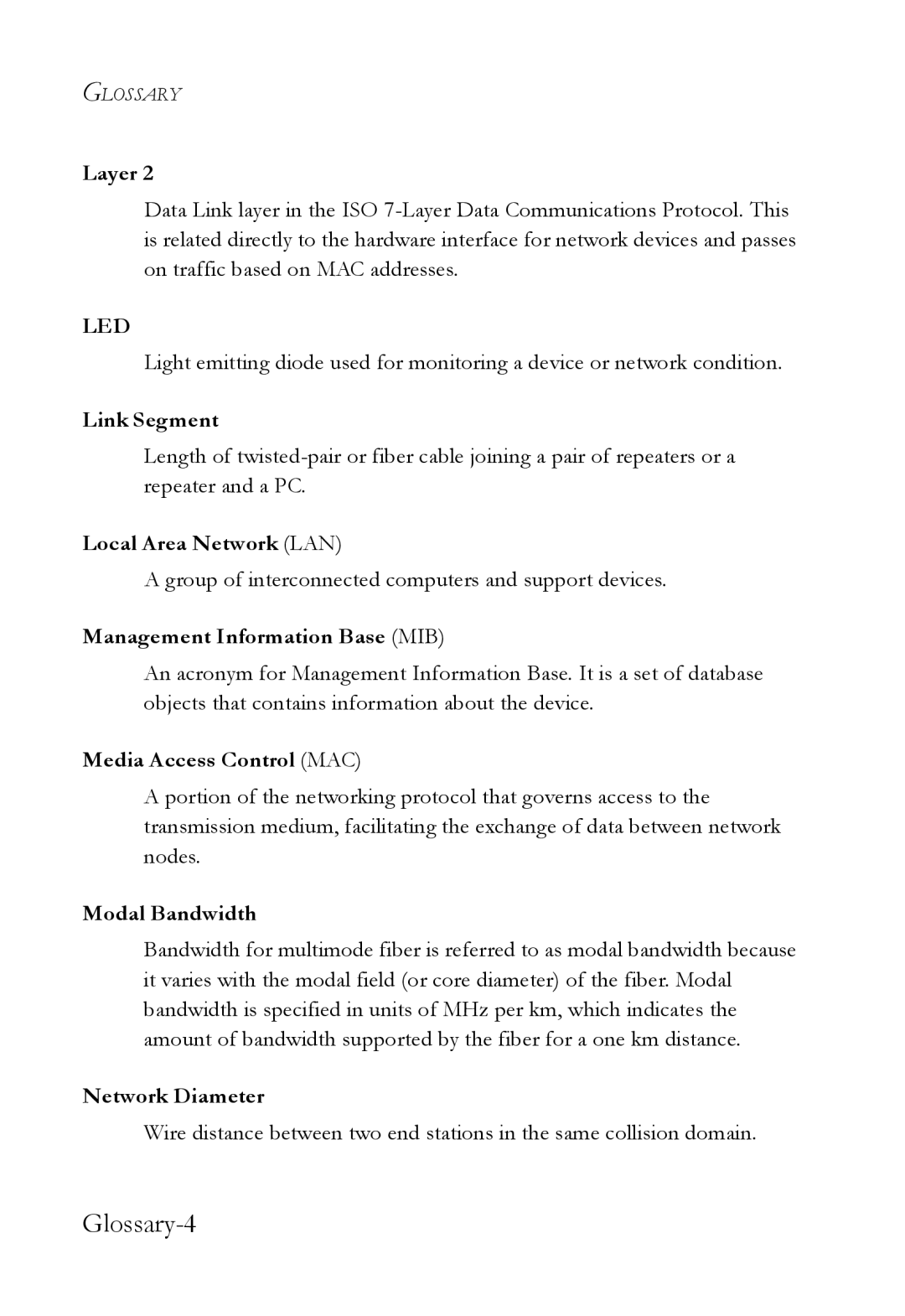 SMC Networks SMCGS24C-Smart manual Glossary-4 