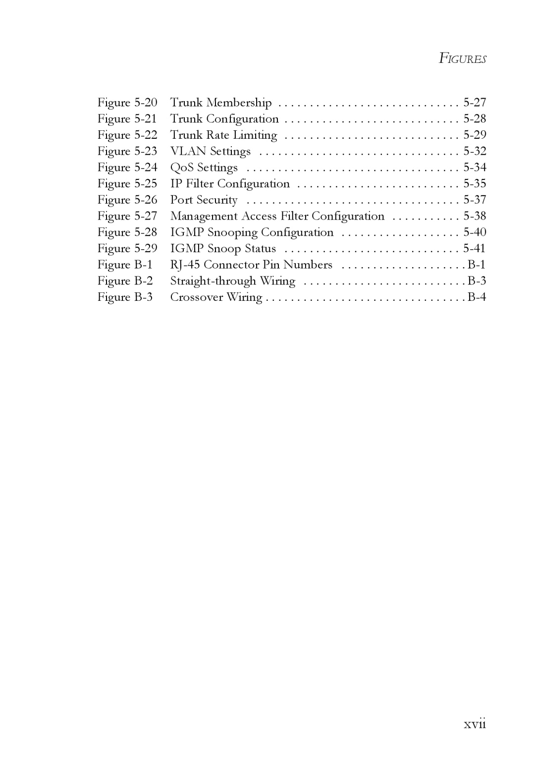 SMC Networks SMCGS24C-Smart manual Xvii, Figures 