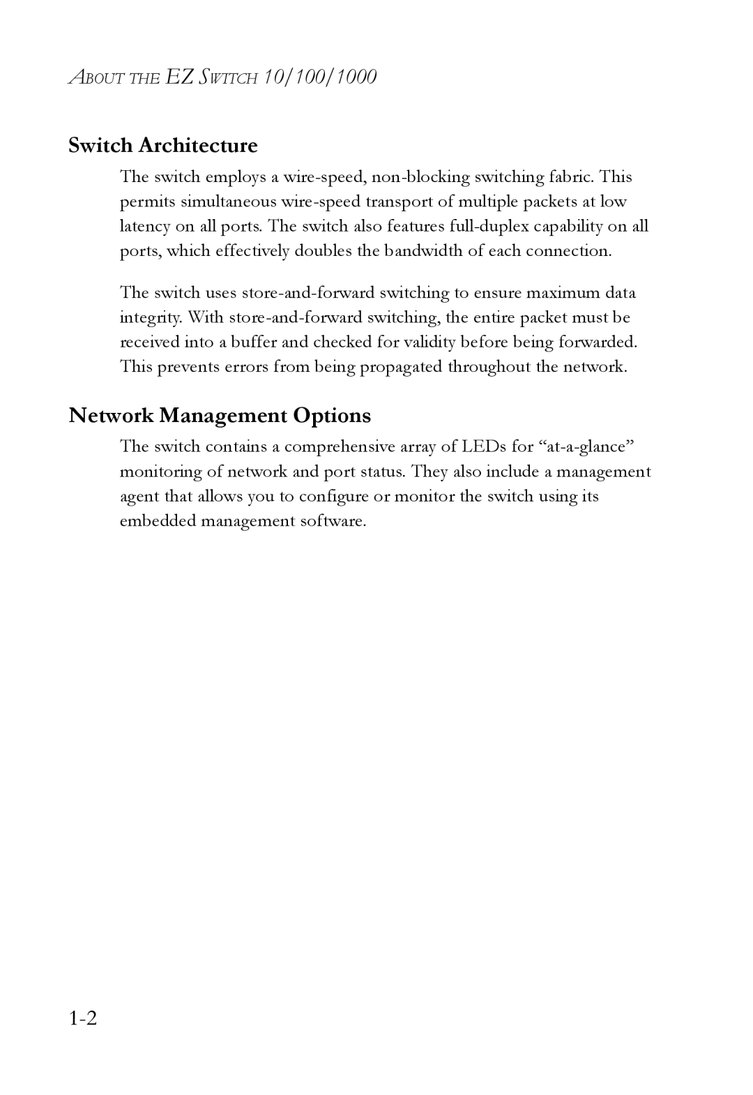 SMC Networks SMCGS24C-Smart manual Switch Architecture, Network Management Options 