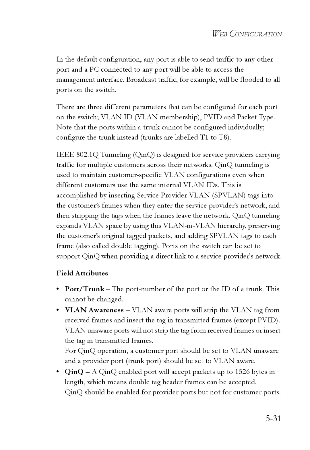 SMC Networks SMCGS24C-Smart manual Field Attributes 