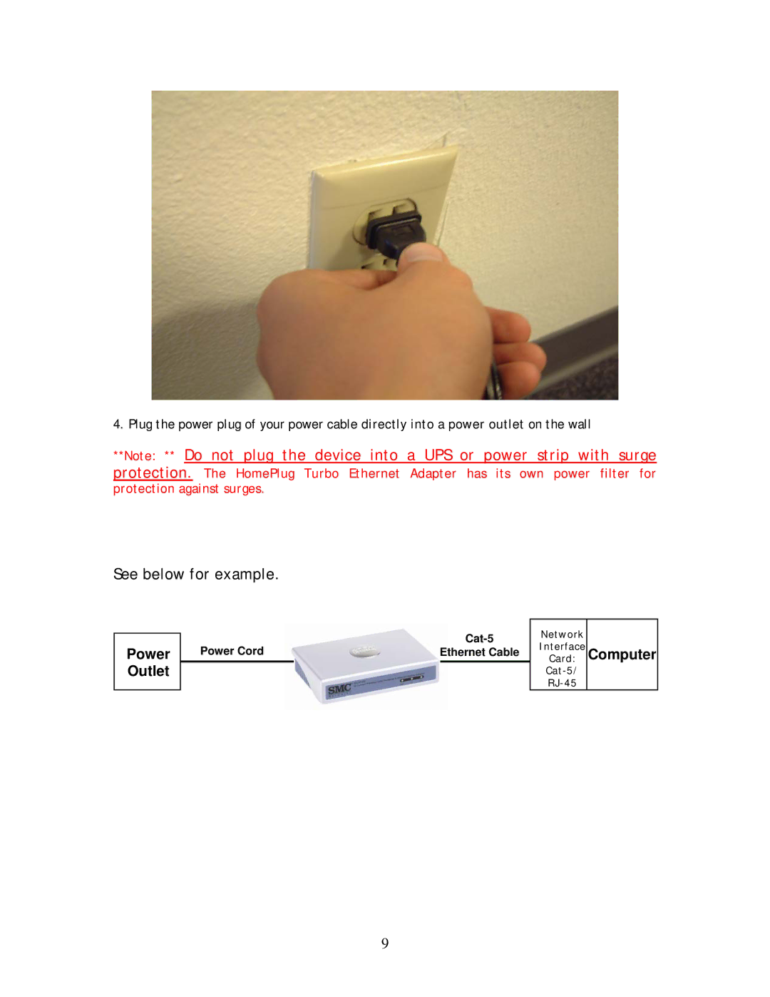 SMC Networks SMCHT-ETH manual See below for example 