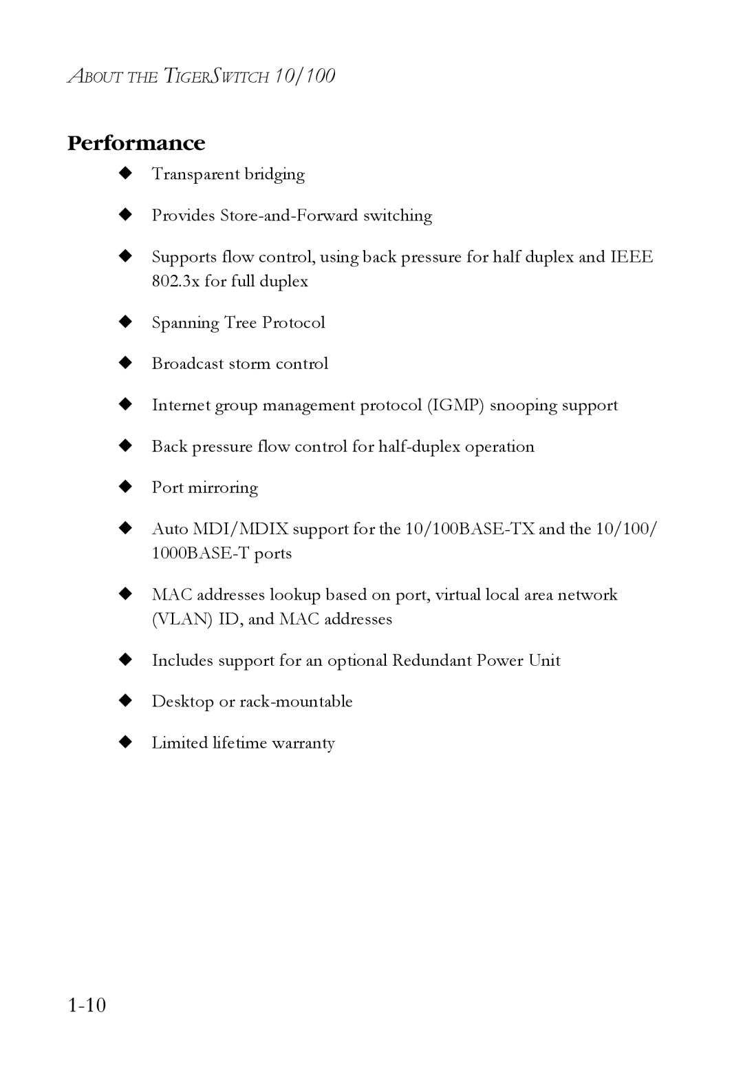 SMC Networks SMCBGLLCX1, SMCRPS600W*, SMCBGSLCX1 manual Performance 