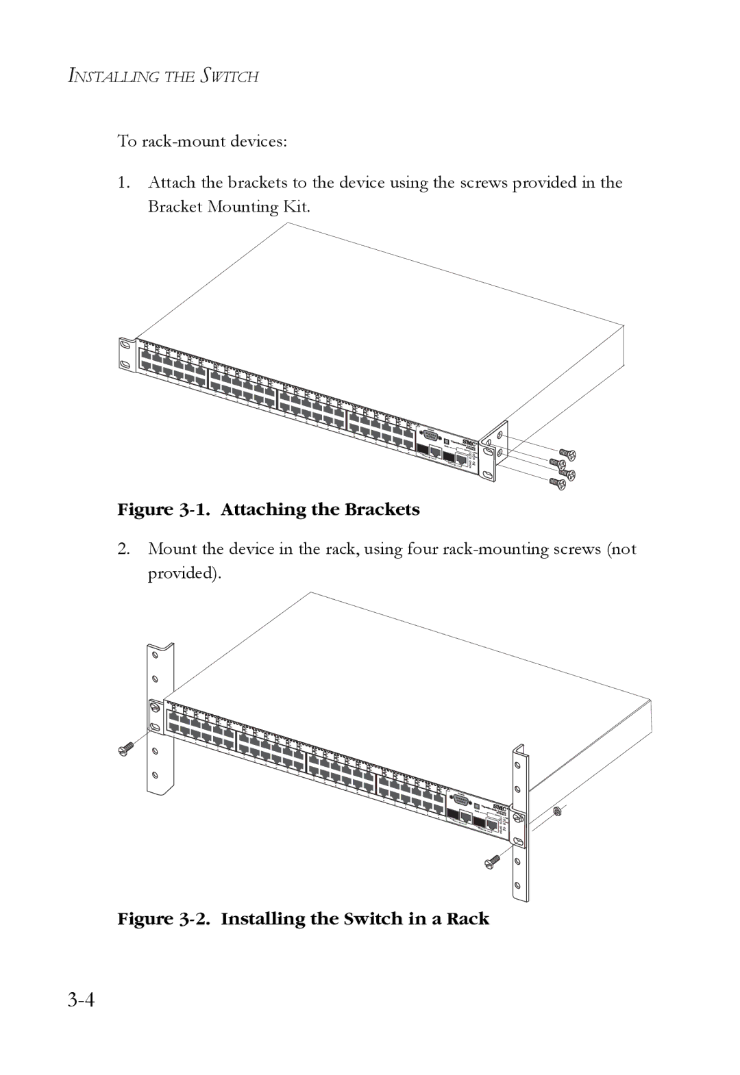 SMC Networks SMCRPS600W*, SMCBGSLCX1, SMCBGLLCX1 manual Attaching the Brackets 