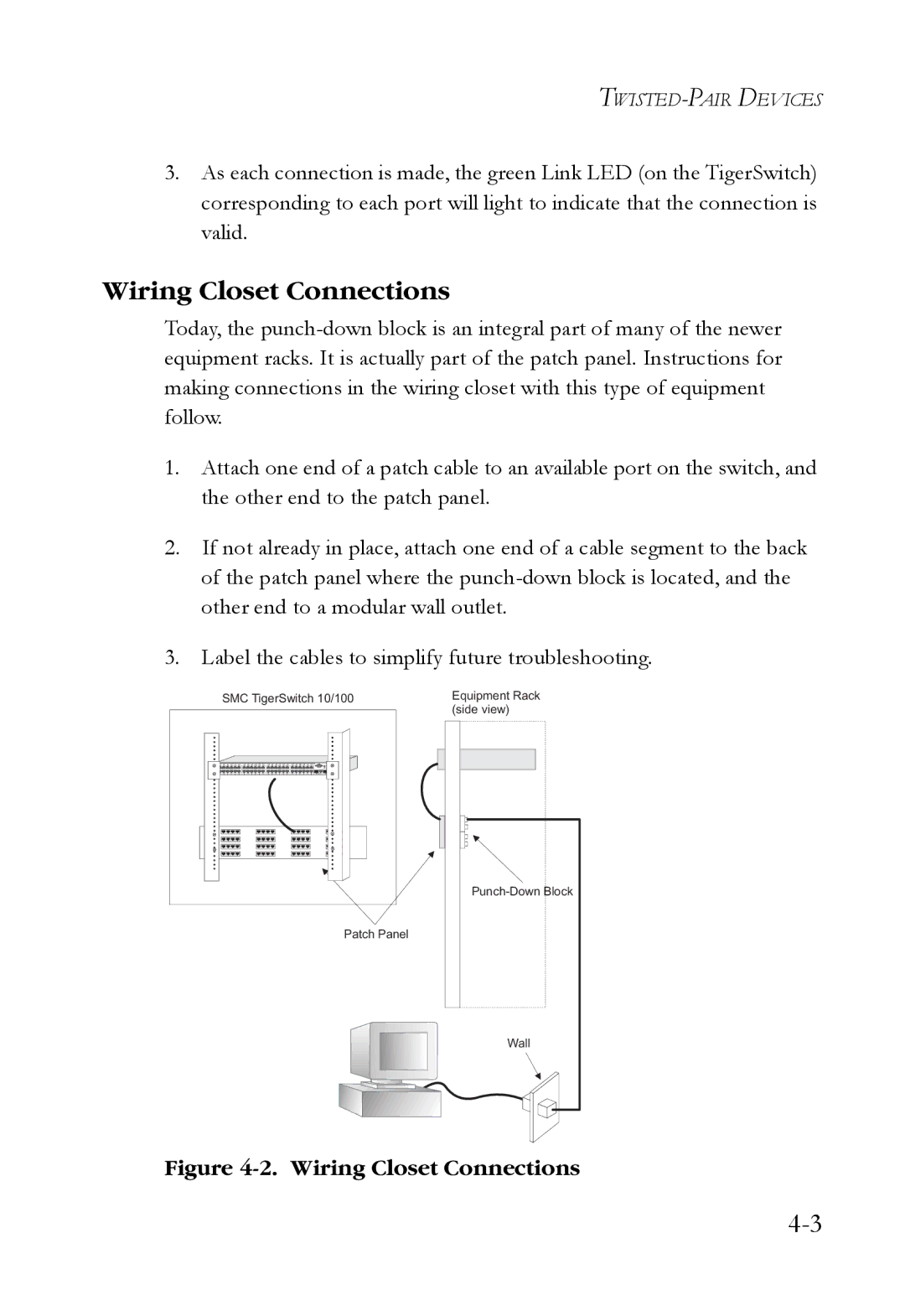 SMC Networks SMCBGLLCX1, SMCRPS600W*, SMCBGSLCX1 manual Wiring Closet Connections 