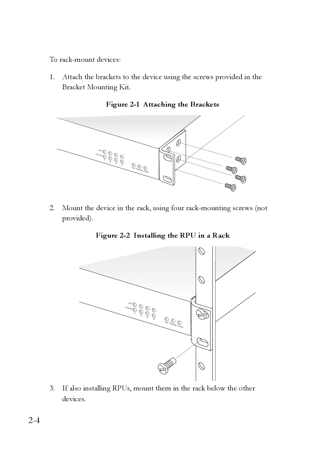 SMC Networks SMCRPU14 manual Attaching the Brackets 