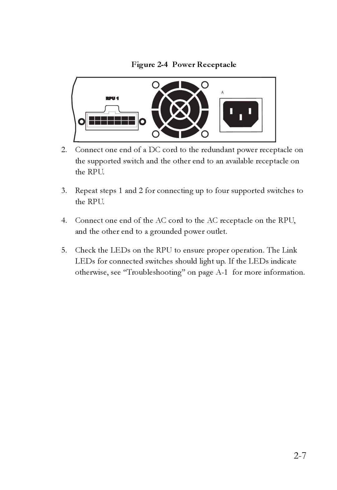 SMC Networks SMCRPU14 manual Power Receptacle 