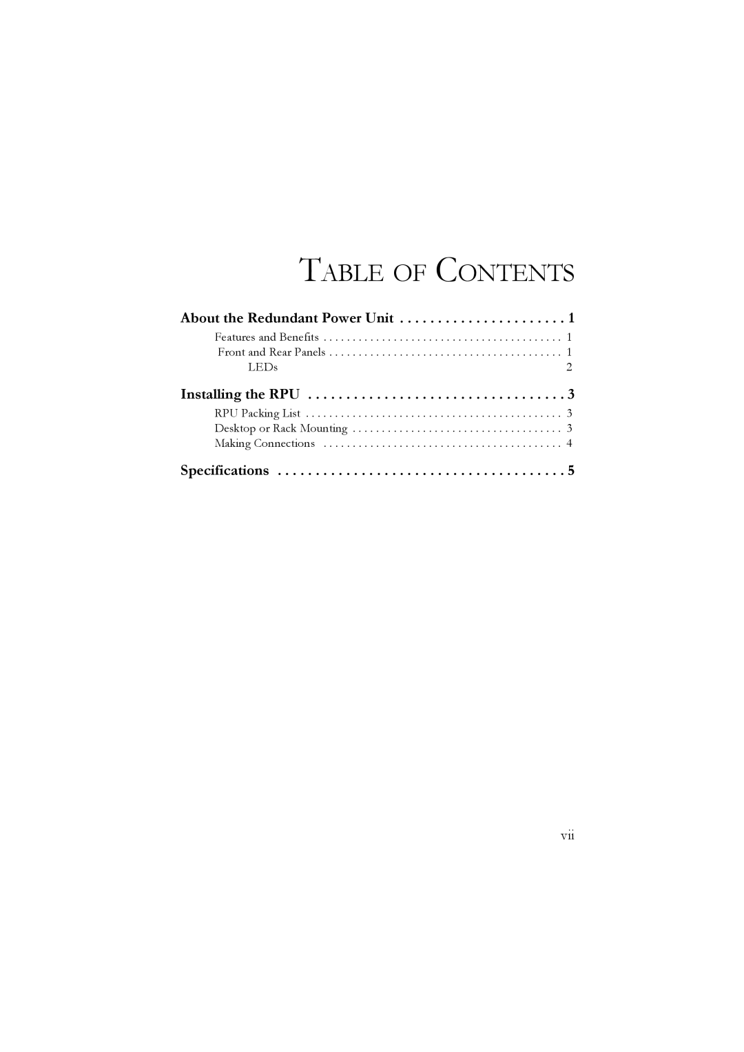 SMC Networks SMCRPU600W manual Table of Contents 