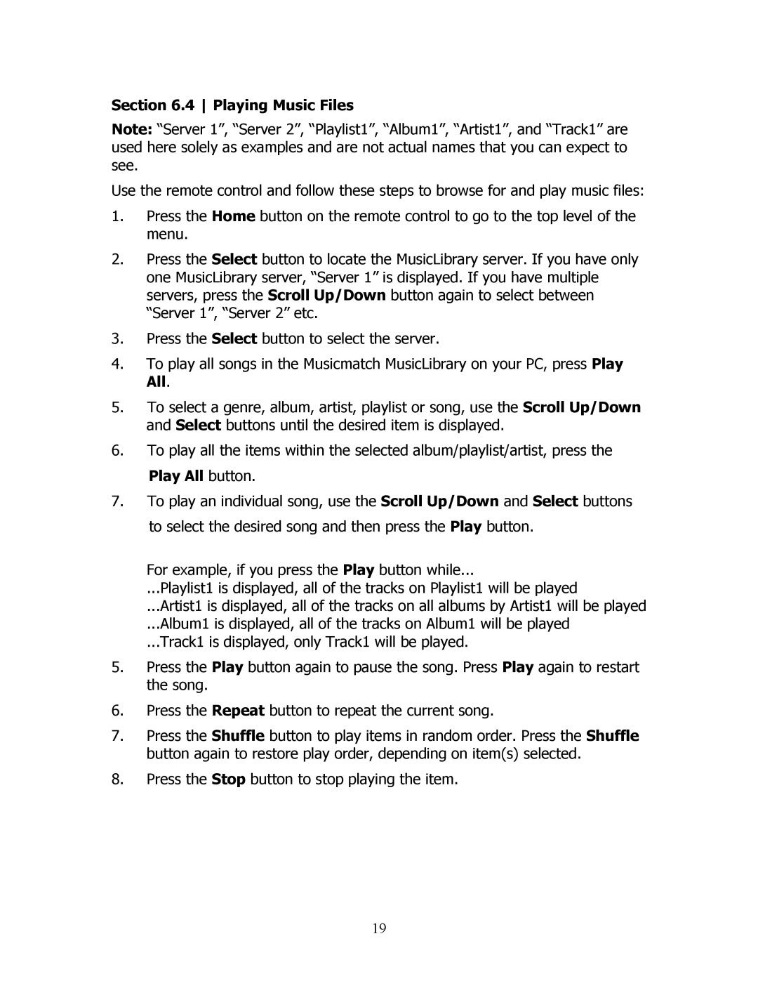 SMC Networks SMCWAA-B manual Playing Music Files 