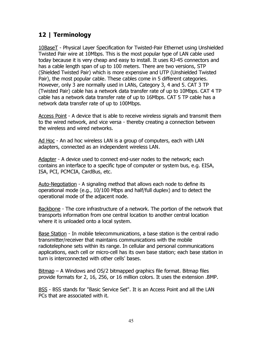 SMC Networks SMCWAA-B manual Terminology 