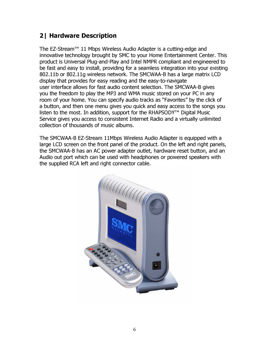 SMC Networks SMCWAA-B manual Hardware Description 