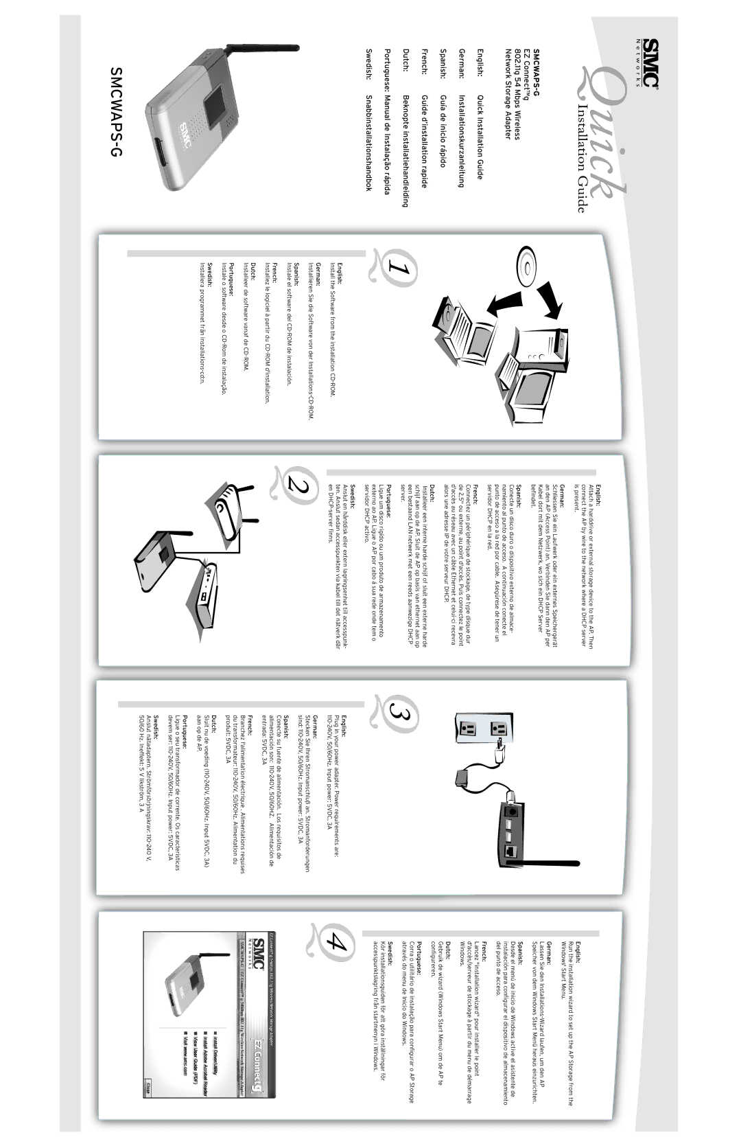 SMC Networks SMCWAPS-G manual Quick, Smcwaps-G 