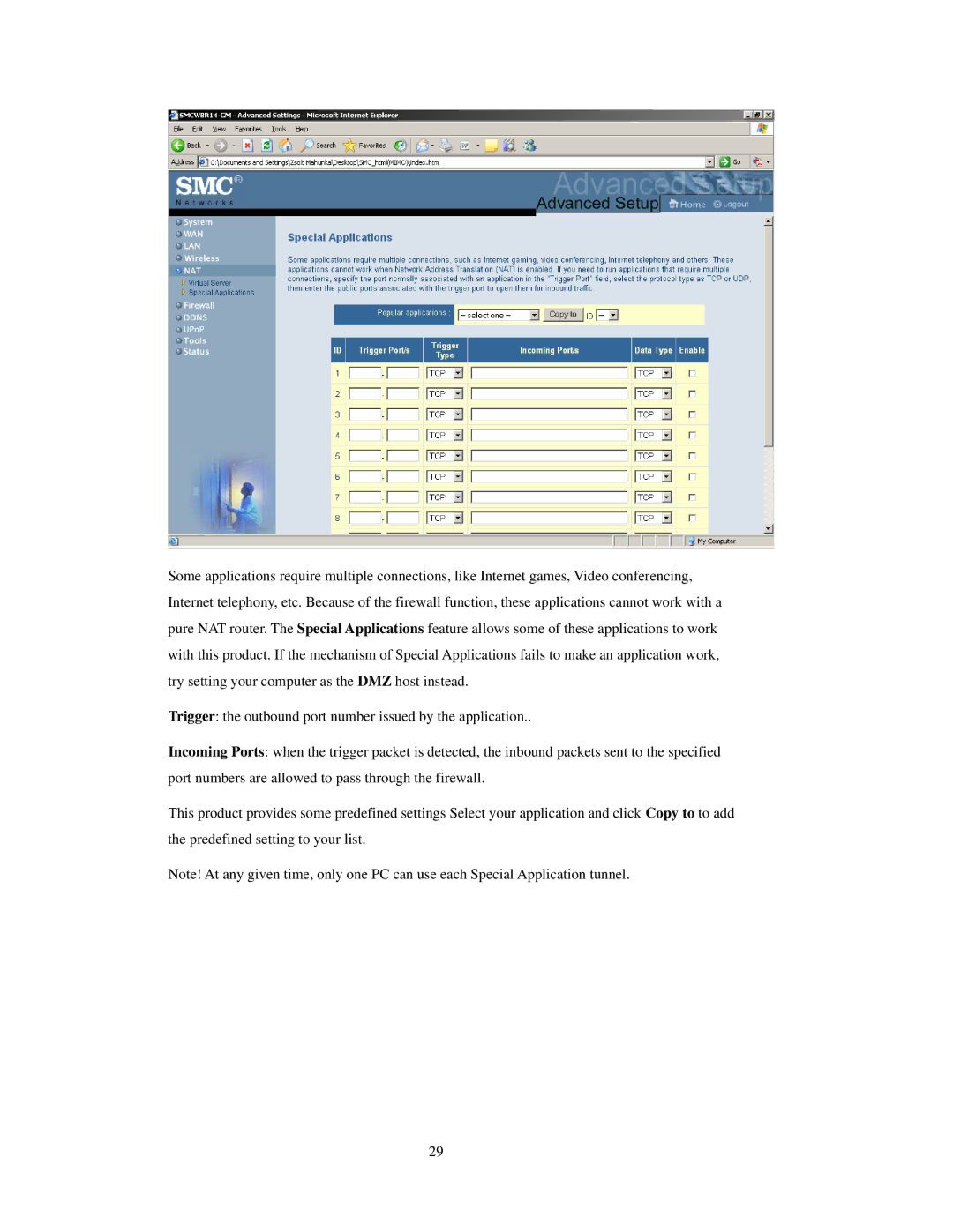 SMC Networks SMCWBR 14-GM manual 