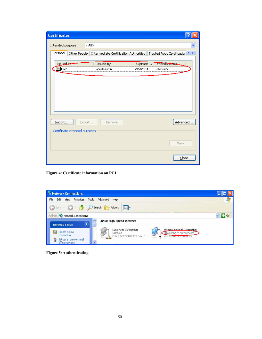 SMC Networks SMCWBR 14-GM manual Certificate information on PC1 